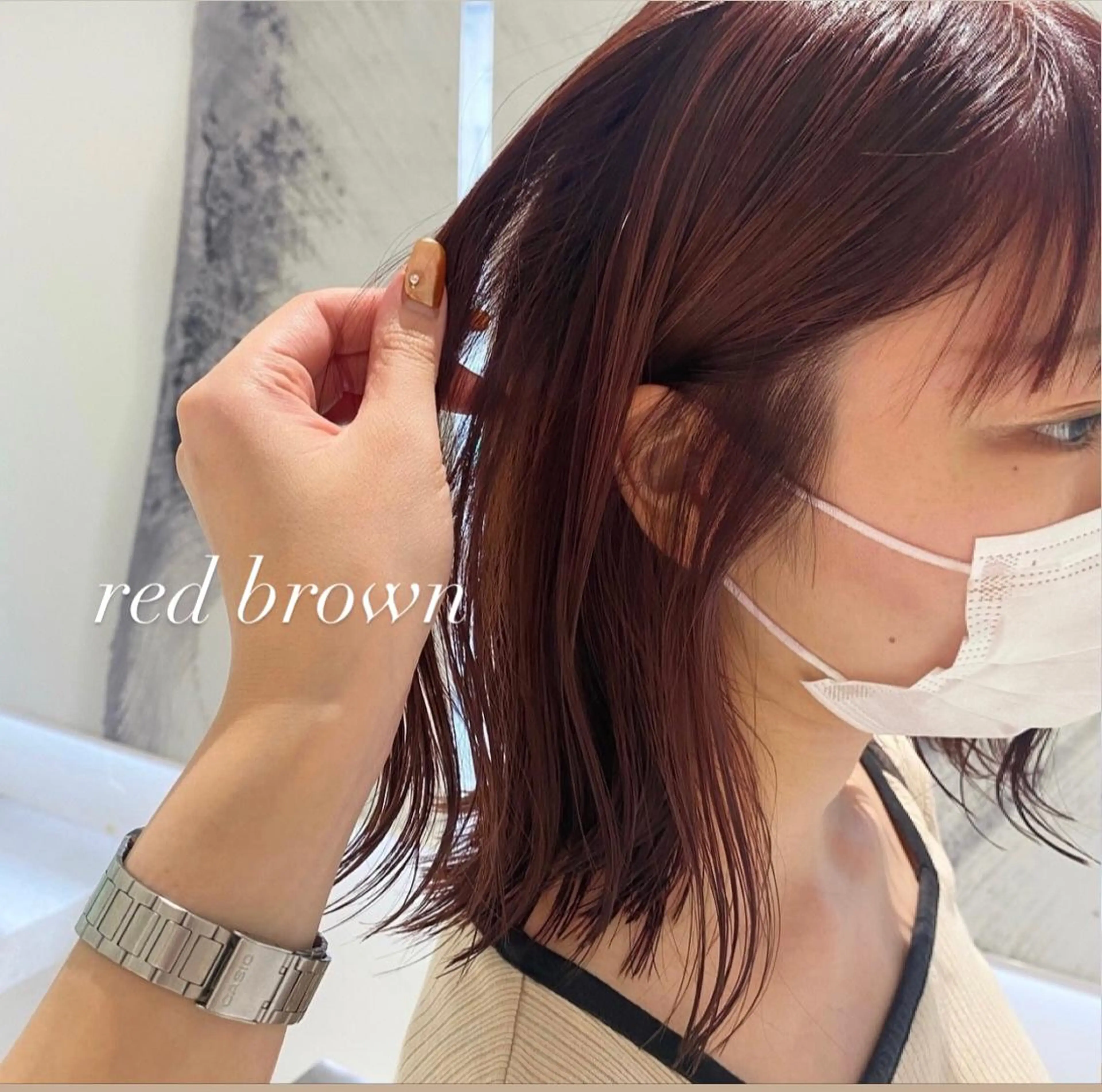 ミディアム カラー ブリーチ ブリーチなしカラー 【MARCIE】 miyabiのヘアスタイル