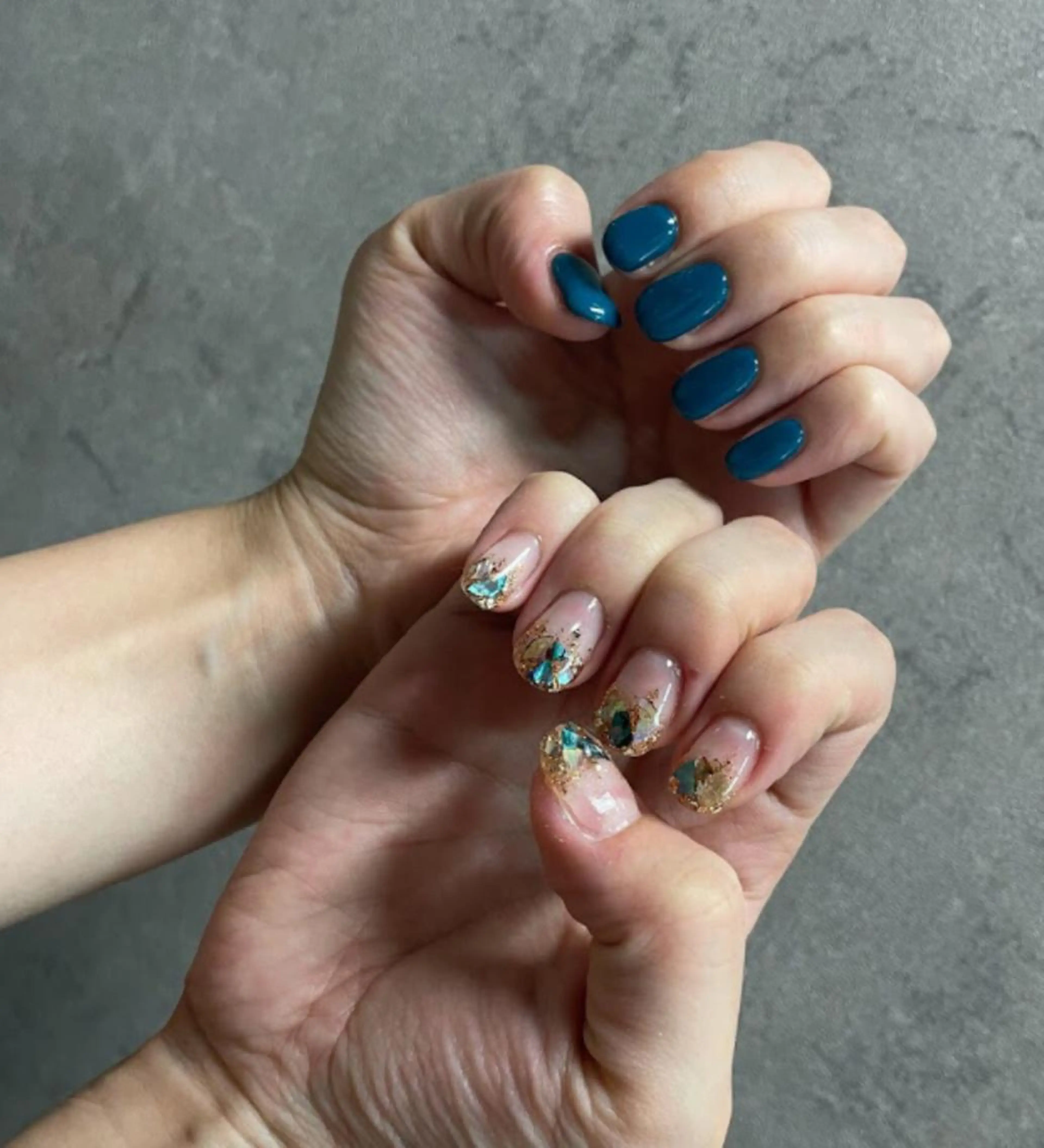 ネイル アートネイル クリアネイル フレンチネイル ジェルネイル ゴールド nailstudio eviz新宿店のネイルデザイン