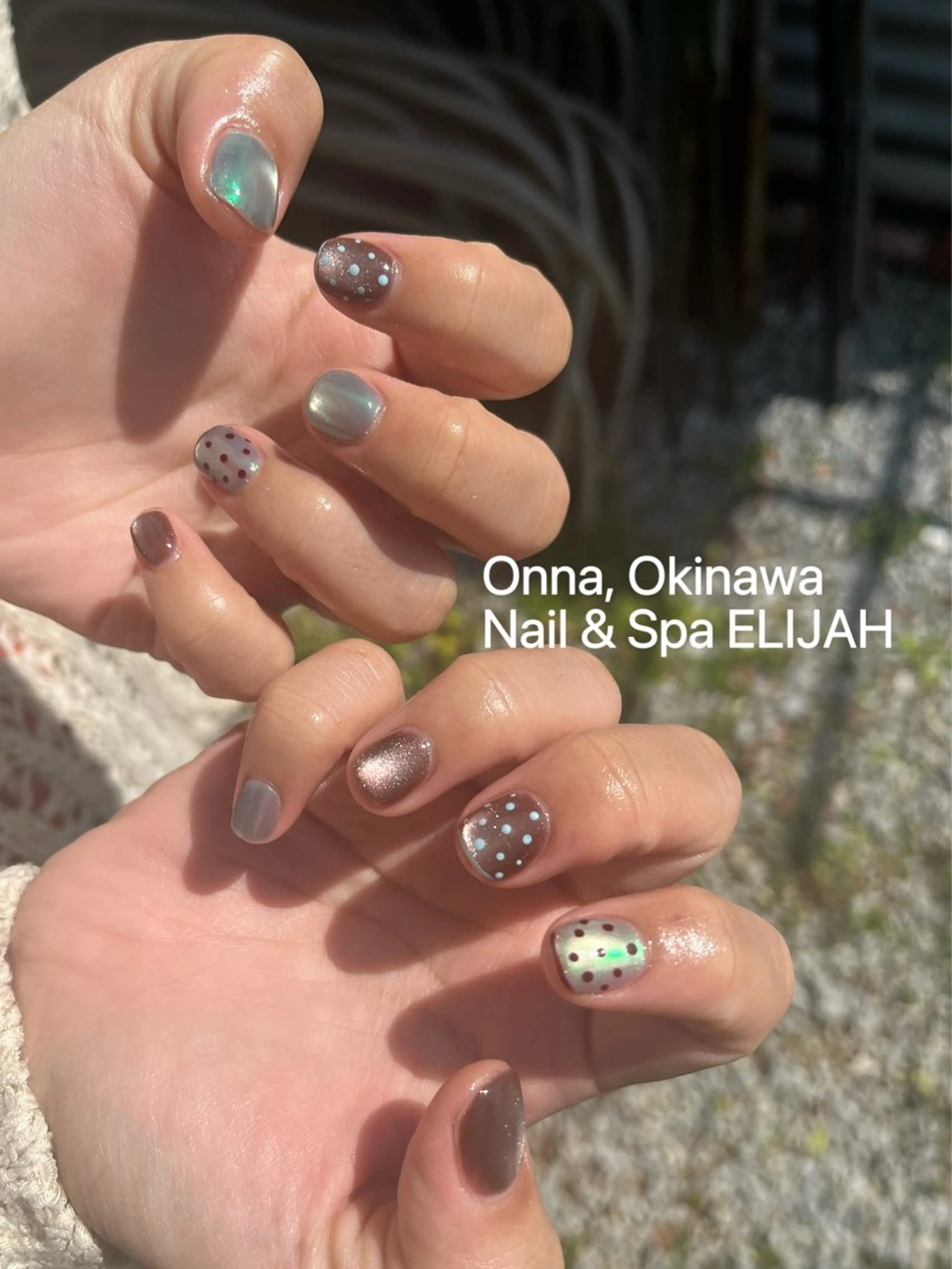 ネイル ハンドネイル ダンラップ新里 友簣乃のネイルデザイン