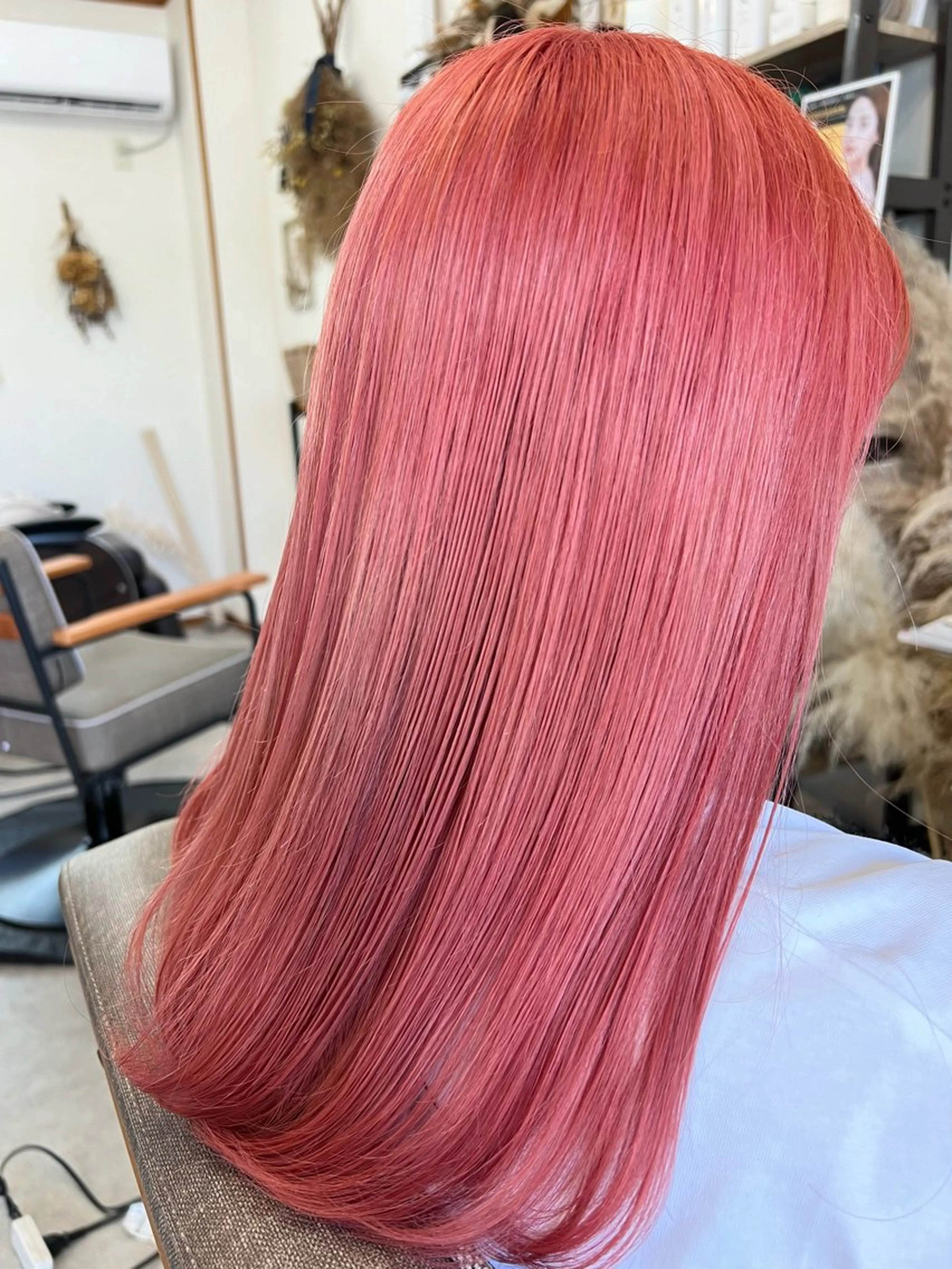 セミロング カラー 髪質改善 トリートメント hair works raptureのヘアスタイル