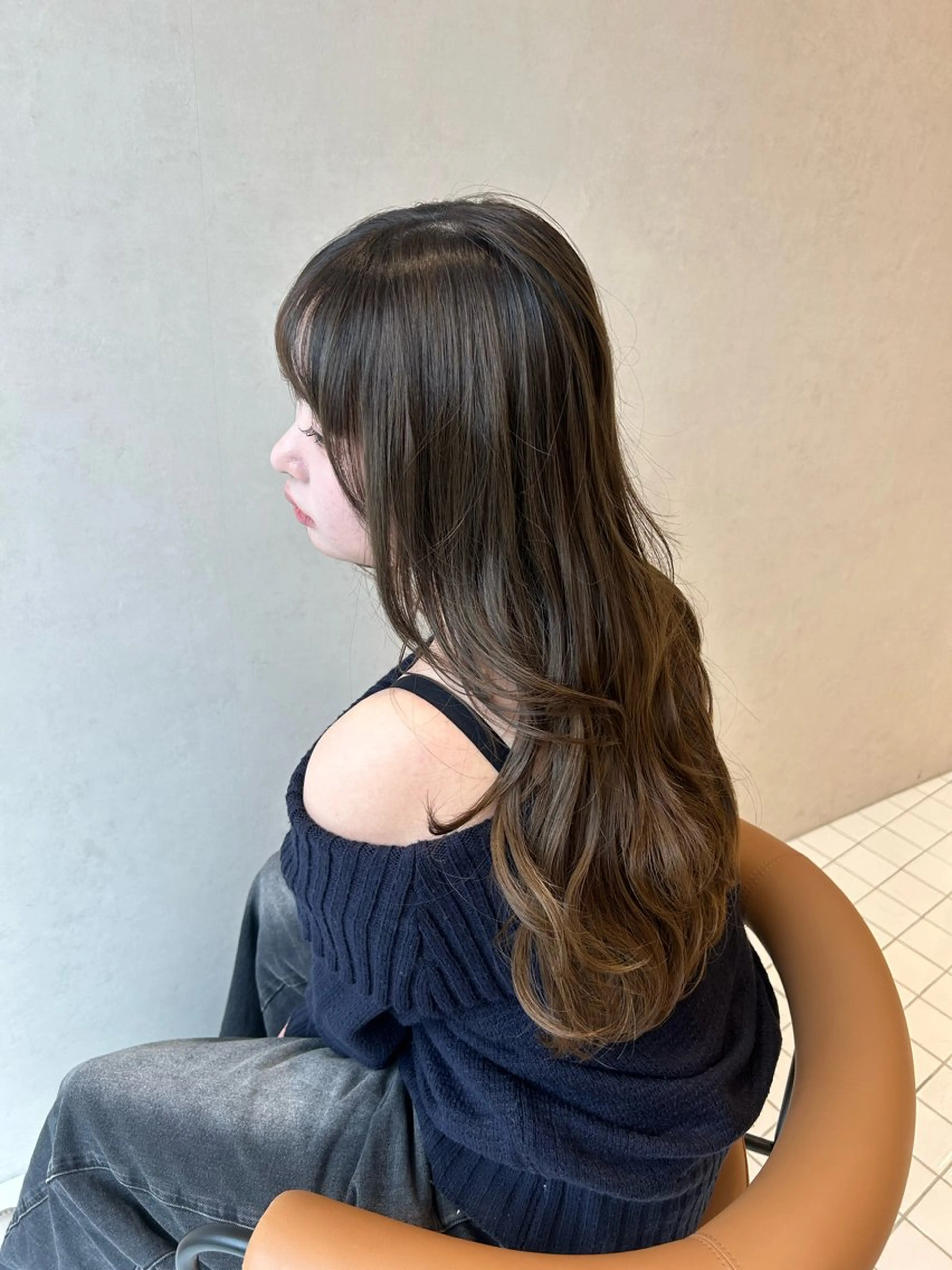 ロング カラー ヘアアレンジ メンズ Salowin原宿ash所属・‎透明感×艶髪 ‎🫒maki🎀のヘアスタイル