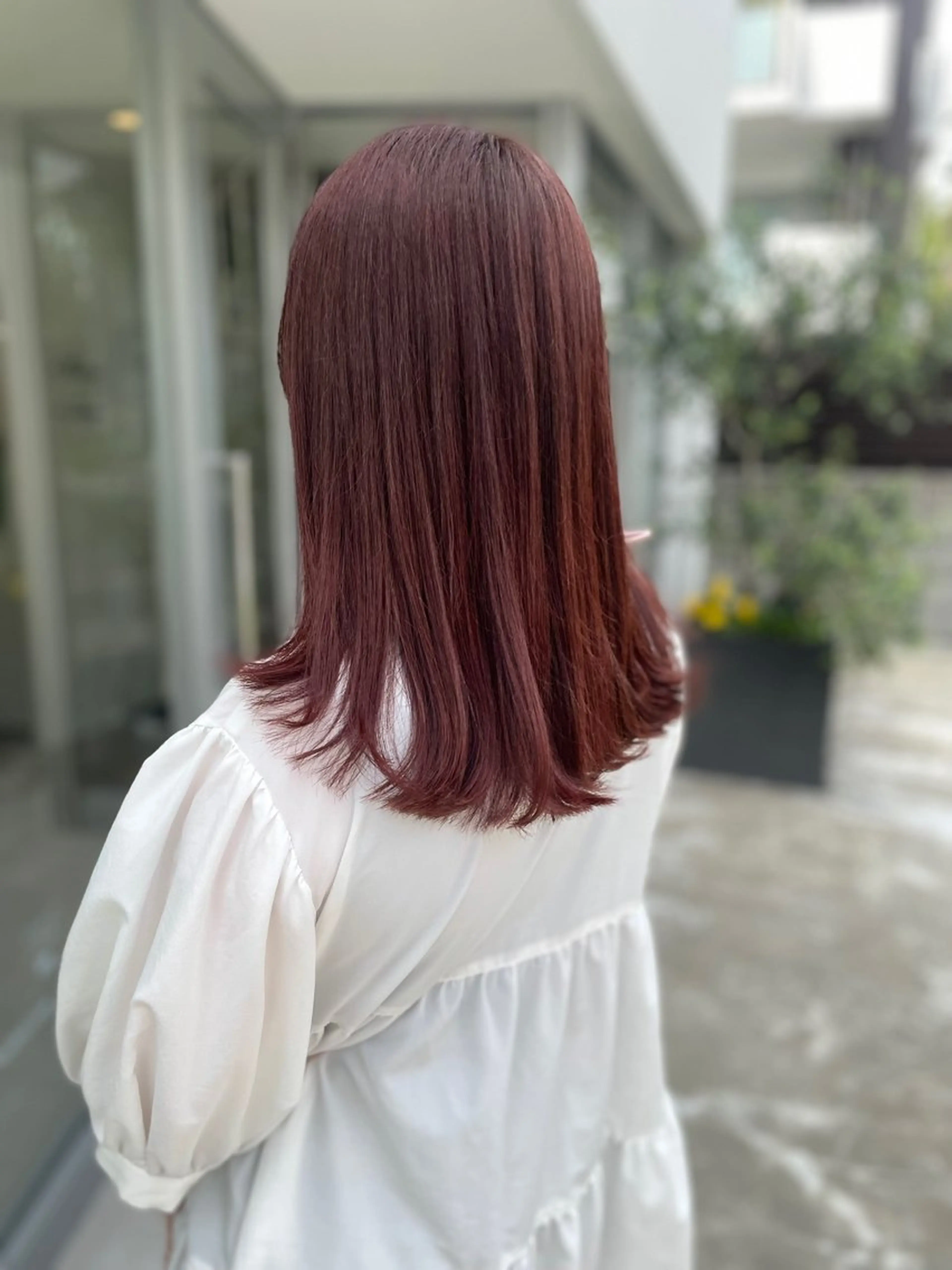 セミロング カット トリートメント Click所属・クニモトハルナ ボブ/柔らかカラーのヘアスタイル