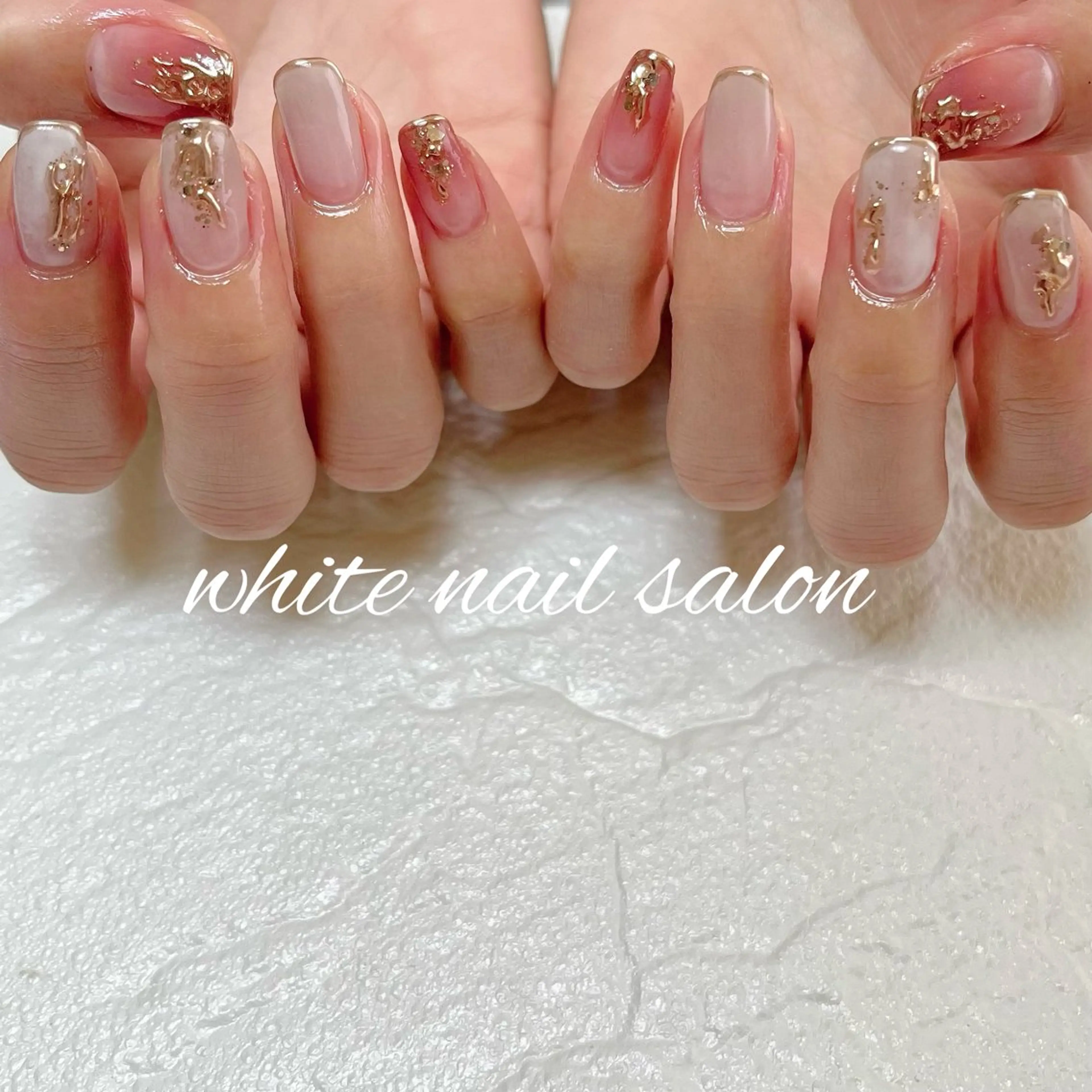 ネイル ラメ(グリッター) 持ち込み ハンドネイル white nail salonのネイルデザイン