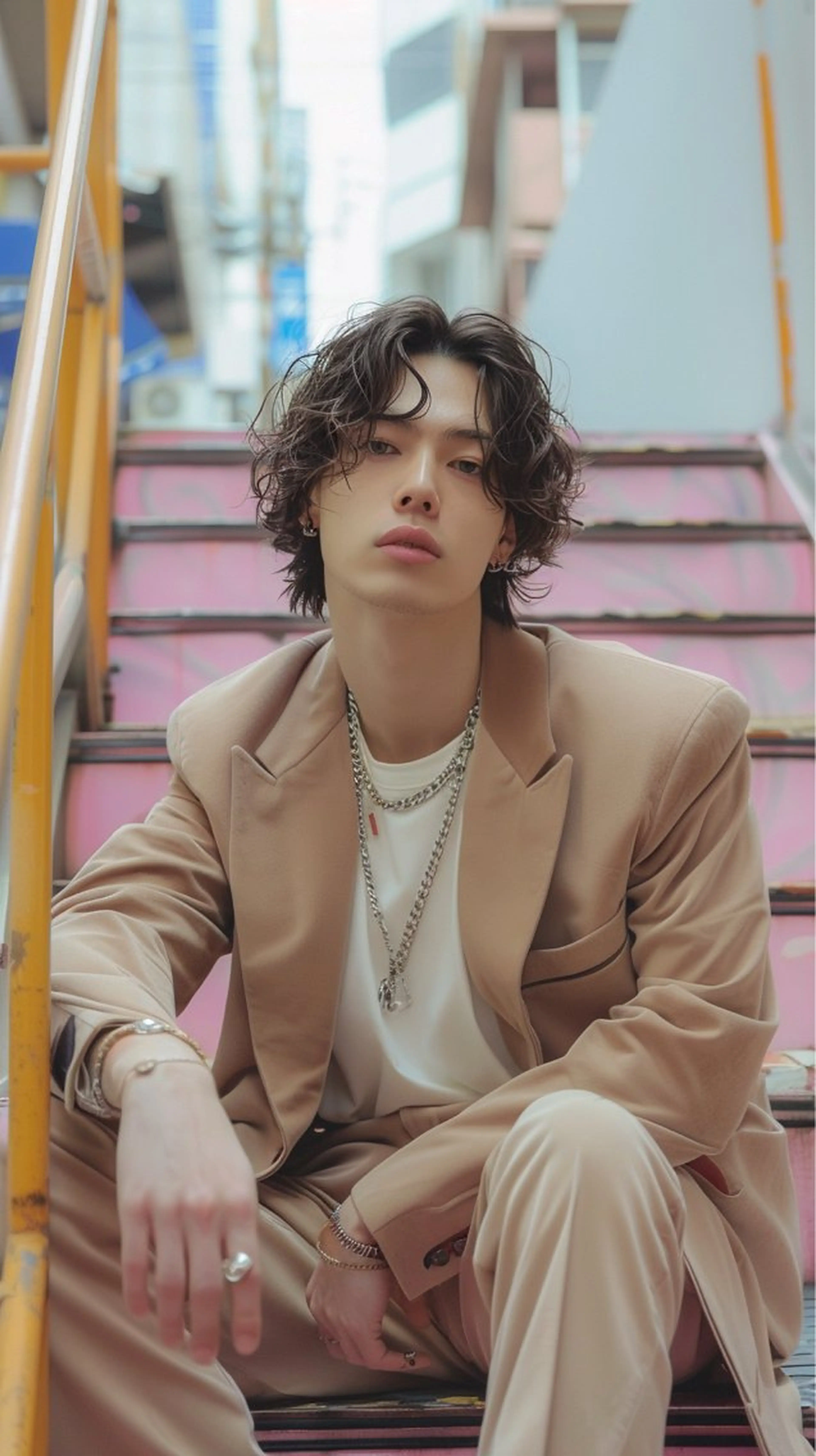 メンズ カット パーマ 池袋/カラー特化🎨 ロング料金なし🩵のヘアスタイル