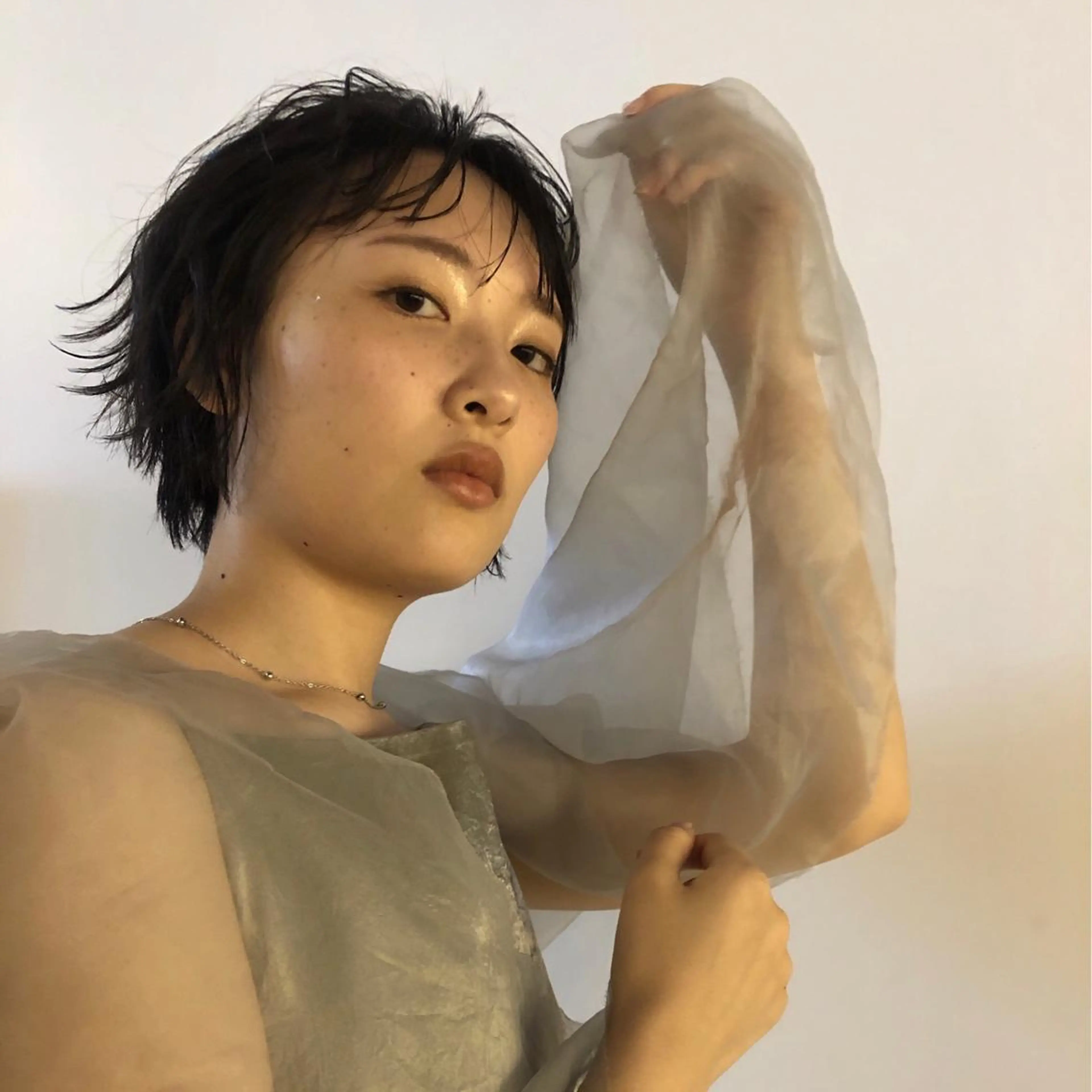 ショート ヘアアレンジ ケアブリーチ/ボブ/ honoのヘアスタイル