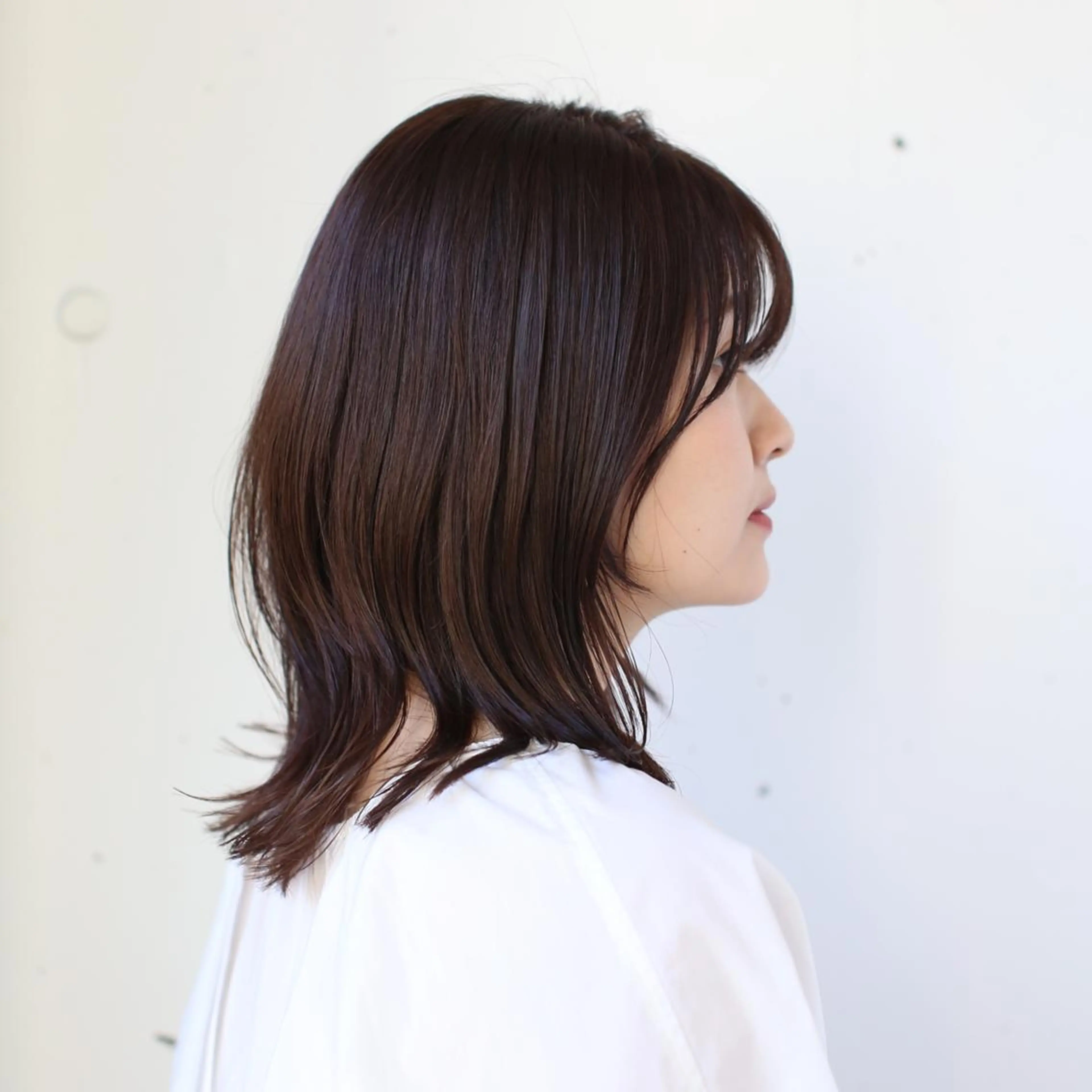 ミディアム カラー ヘアカラー 中西 美聖のヘアスタイル