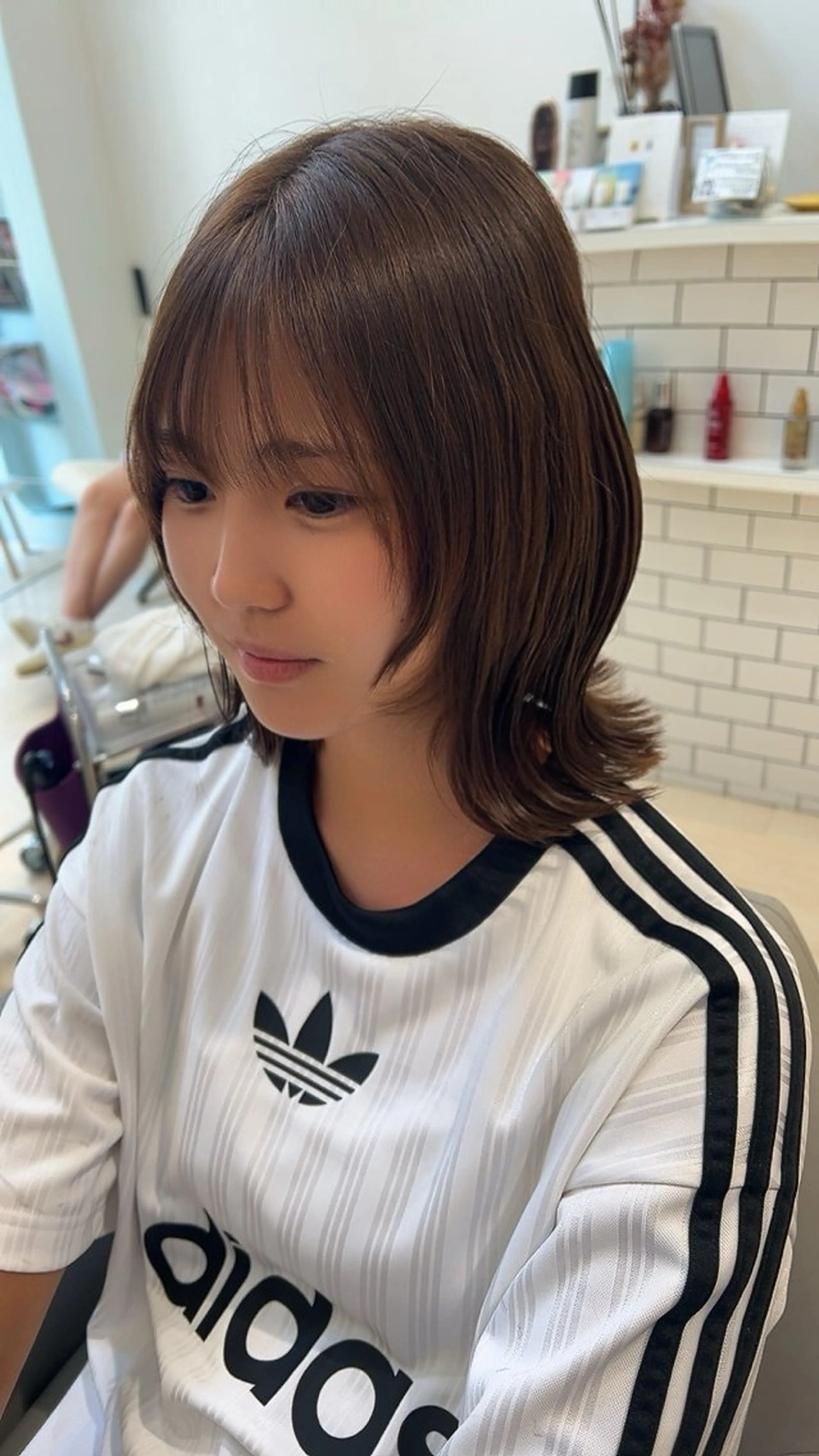 ミディアム カラー カット ヘアカラー トリートメント 堀井 凌平のヘアスタイル