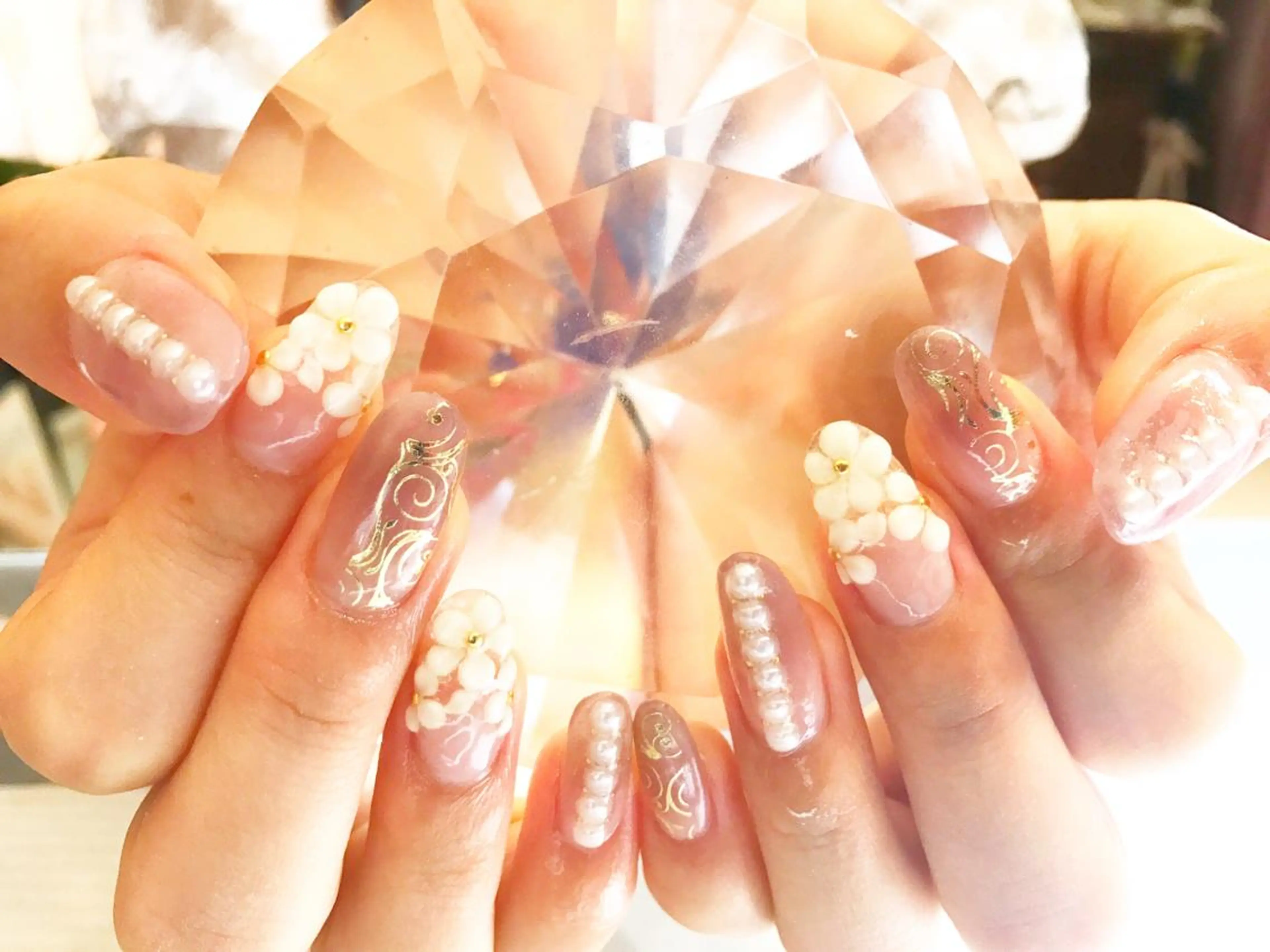 ネイル 長さ出し ジェルネイル スカルプネイル YUN 💅のネイルデザイン
