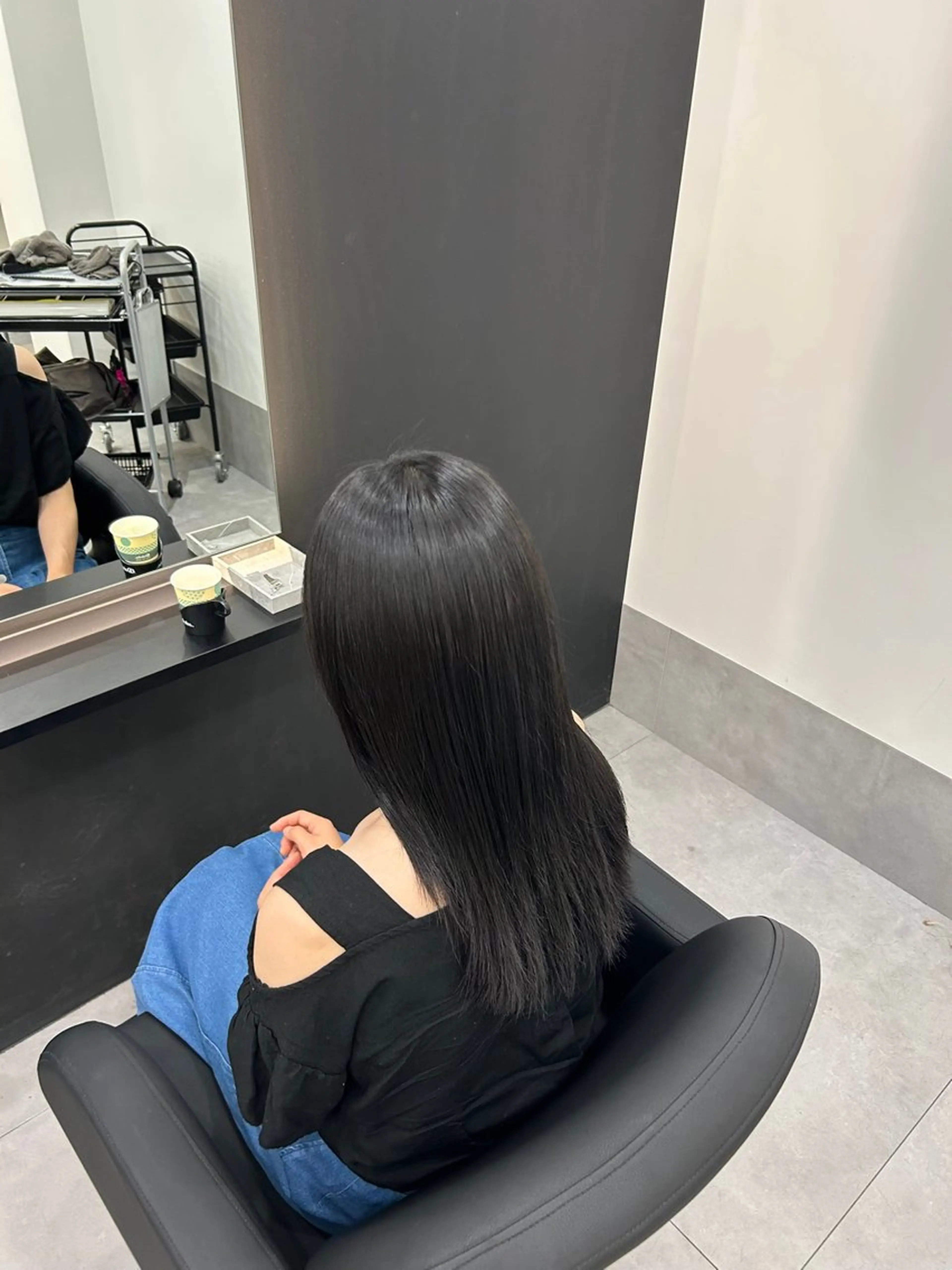 セミロング 縮毛矯正 山田 航平のヘアスタイル