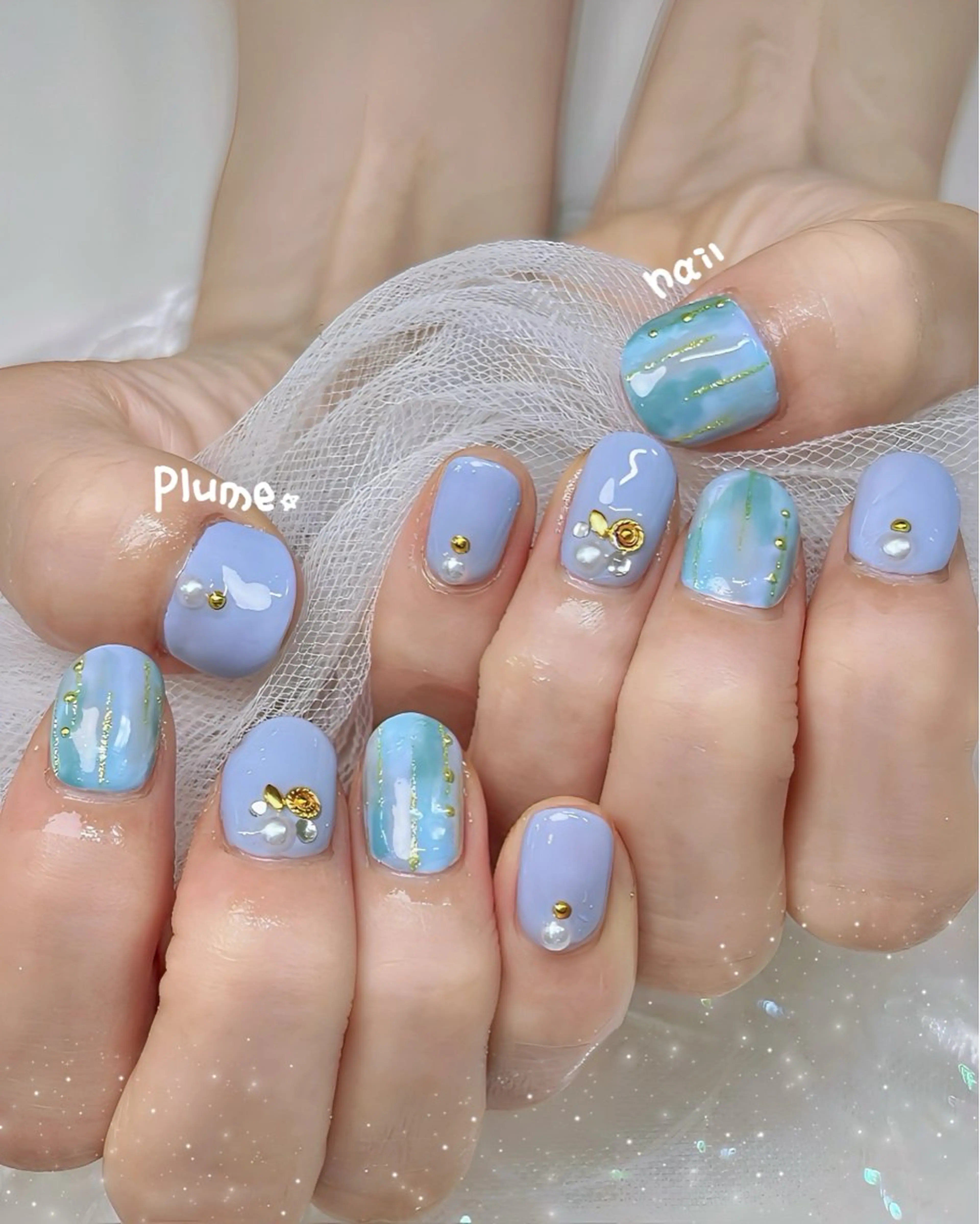 ネイル ニュアンスネイル ハンドネイル plume nail ☆韓国ネイルのネイルデザイン