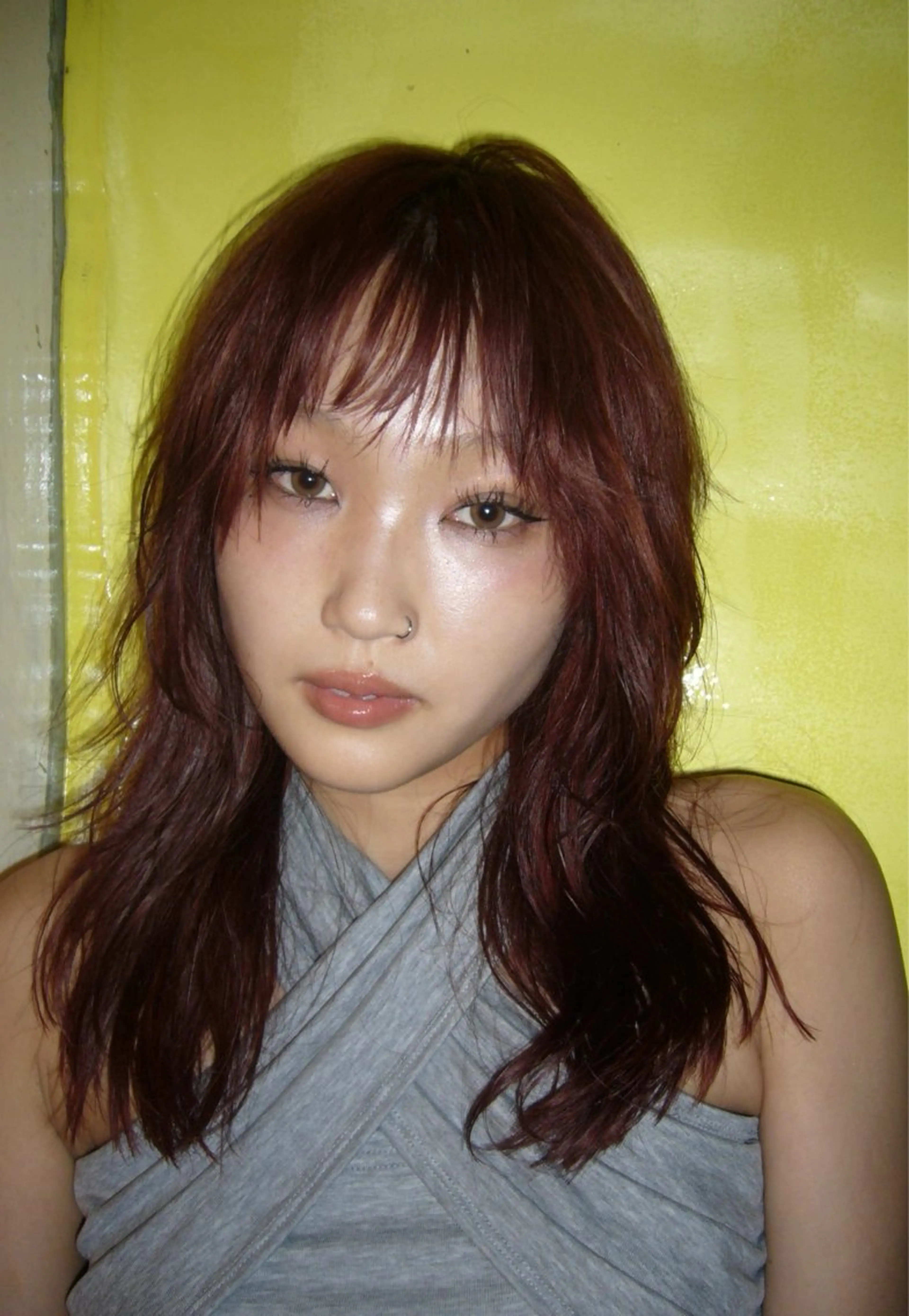 セミロング カラー 坂入 美帆のヘアスタイル