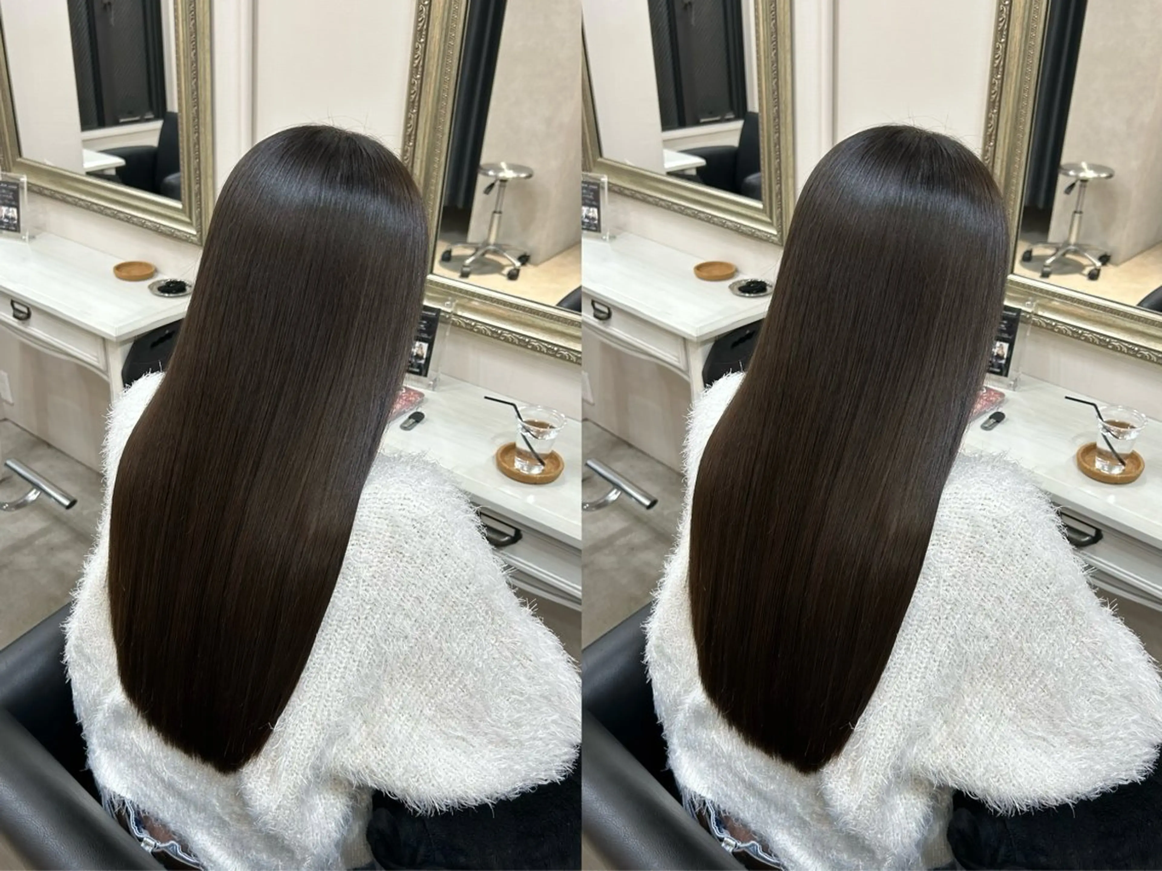 ロング カット 縮毛矯正 トリートメント えり 堀江/ボブ /艶髪/レイヤーのヘアスタイル