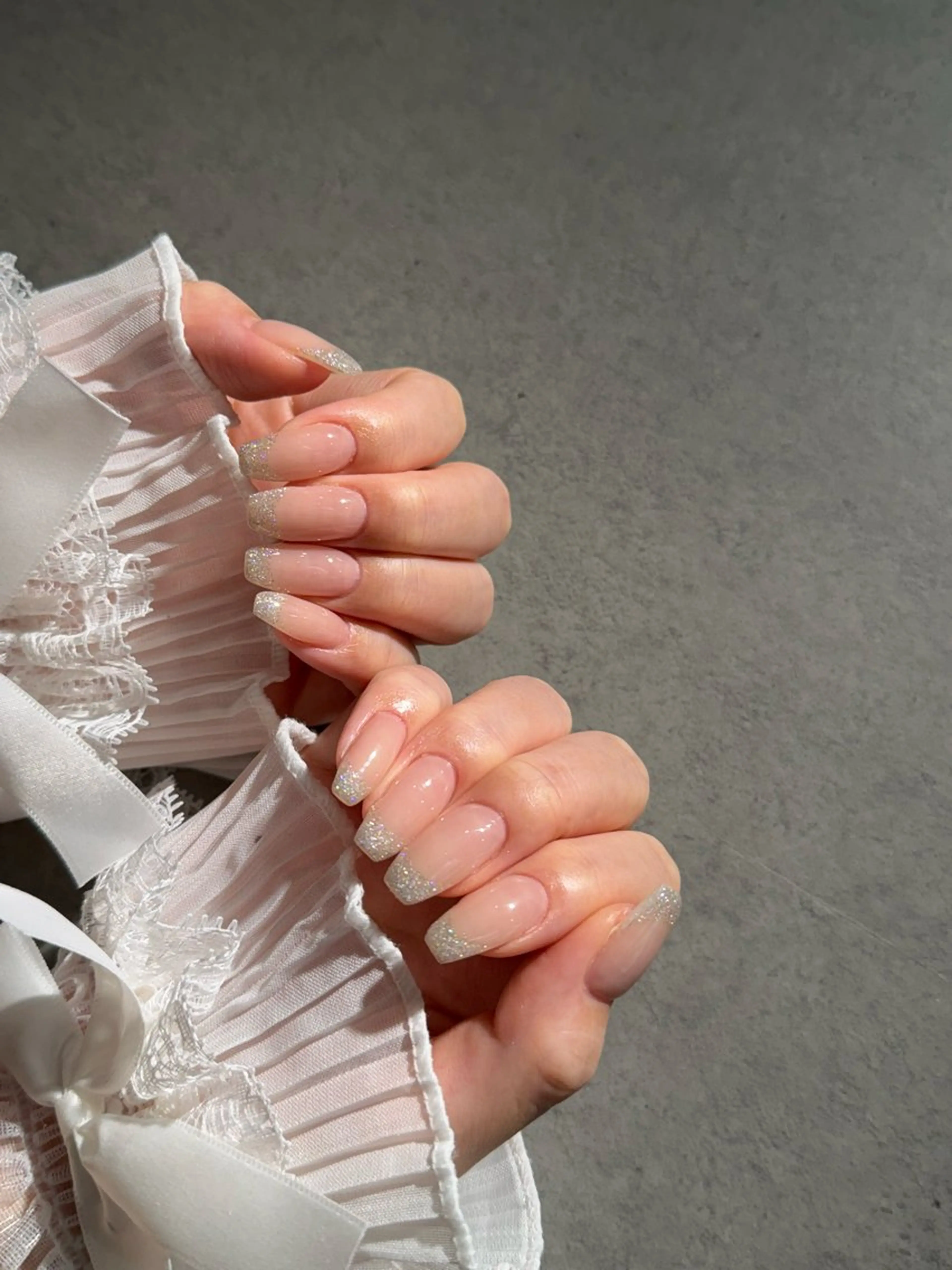 ネイル I-nailロング /ワンホン/キラキラのネイルデザイン