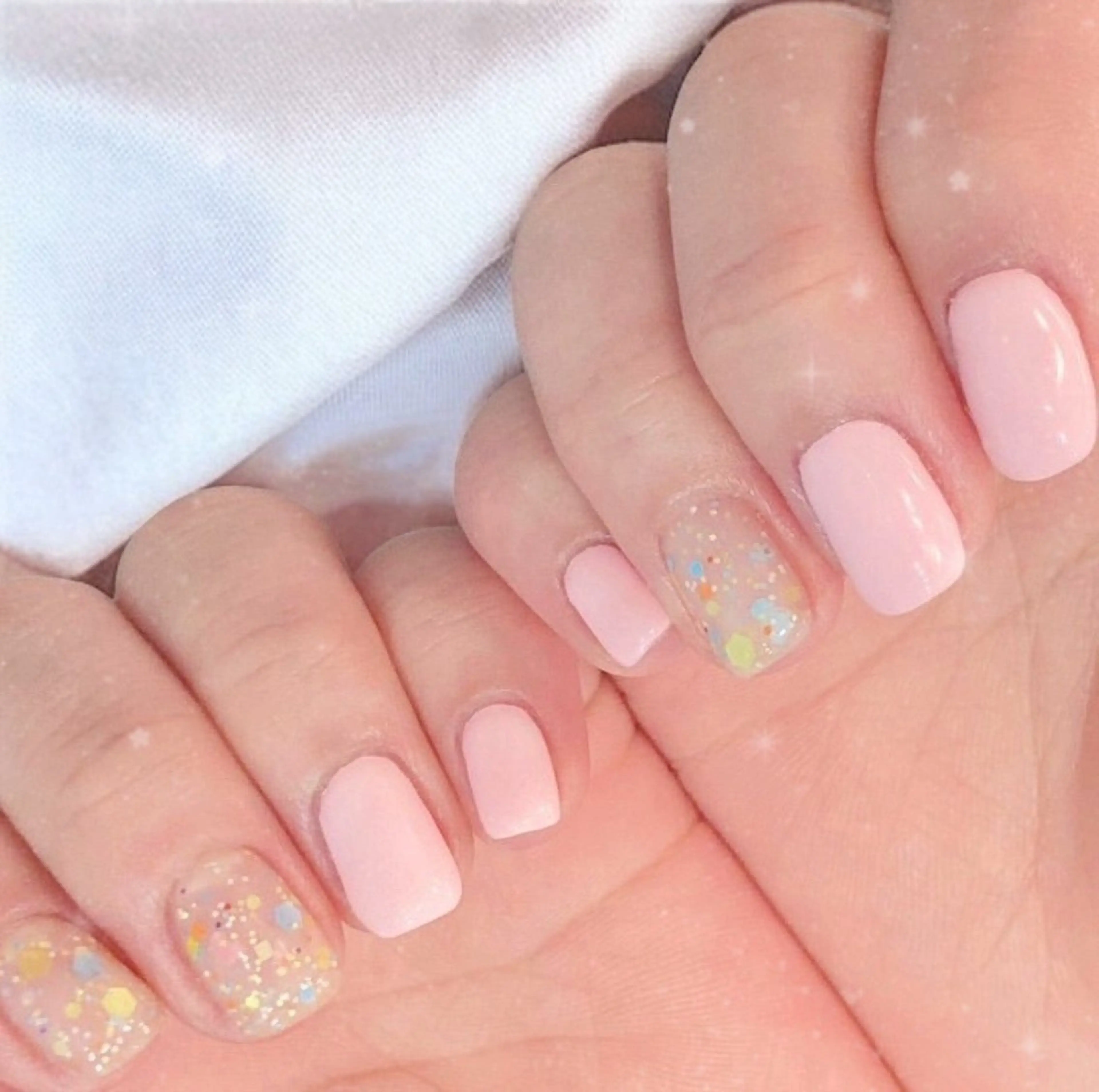 ネイル キラキラネイル ラメ(グリッター) ピンク Bestnail所属・Best Nail Yu🎀🫧のネイルデザイン