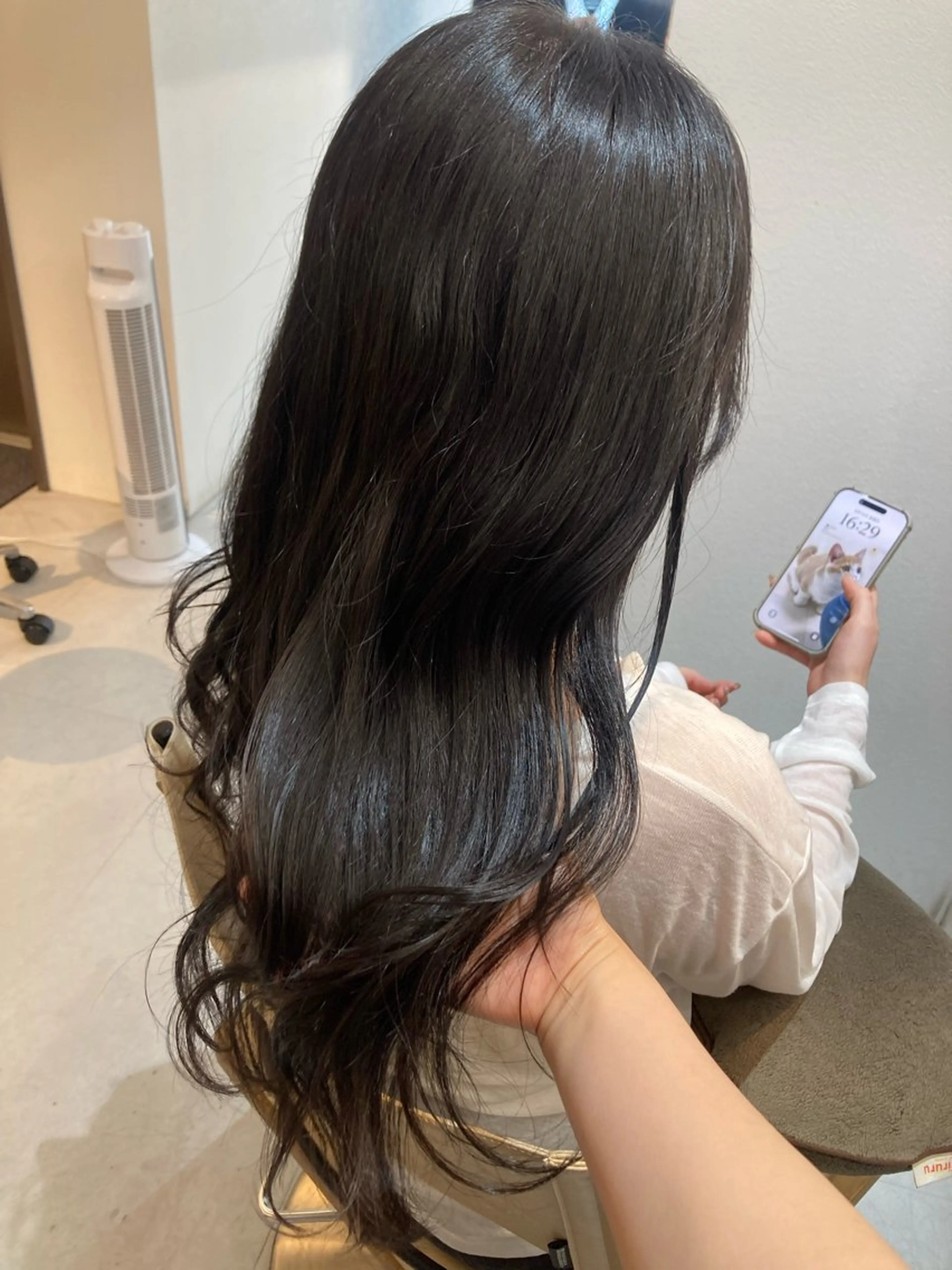 ロング カット ヘアカラー トリートメント ✨色持ちの良い艶 カラー✨蟹江真世のヘアスタイル