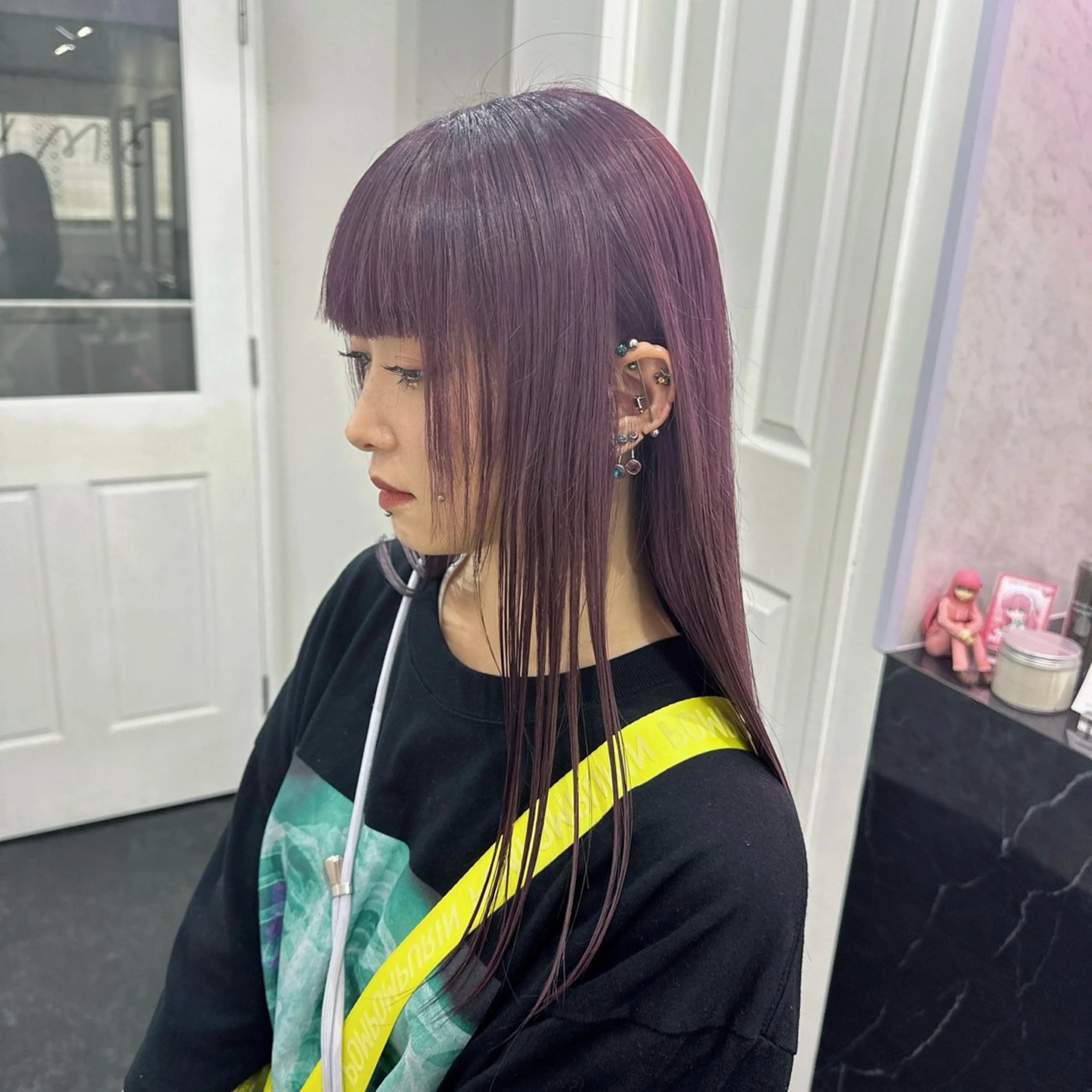 ロング カラー ハイトーン/ウルフ /エクステ/ましろのヘアスタイル