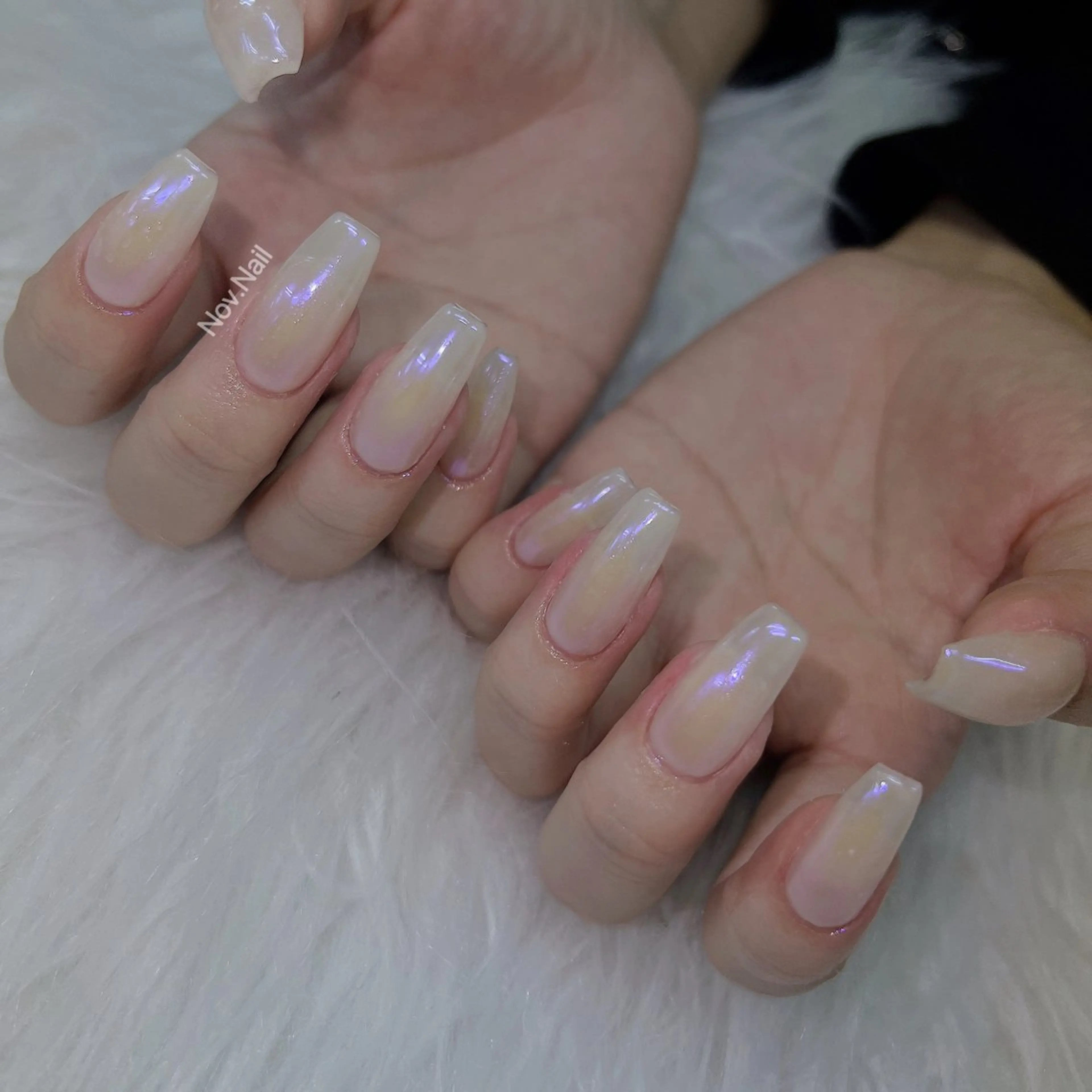 【ジェル】🩵オーロラネイルの写真