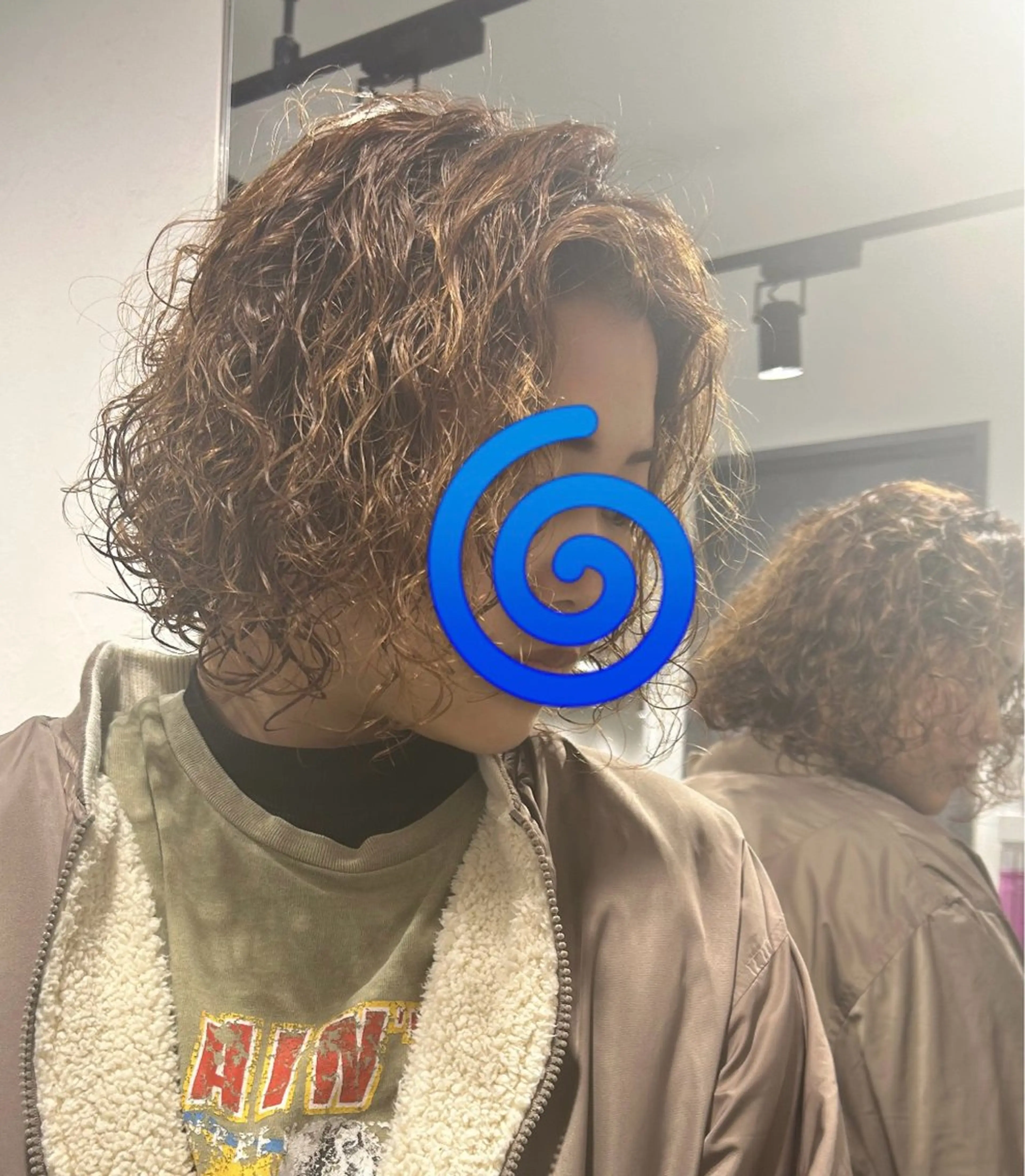 ミディアム ミディアムパーマ カット パーマ 艶カラー/レイヤー /メンズ/マツエクのヘアスタイル