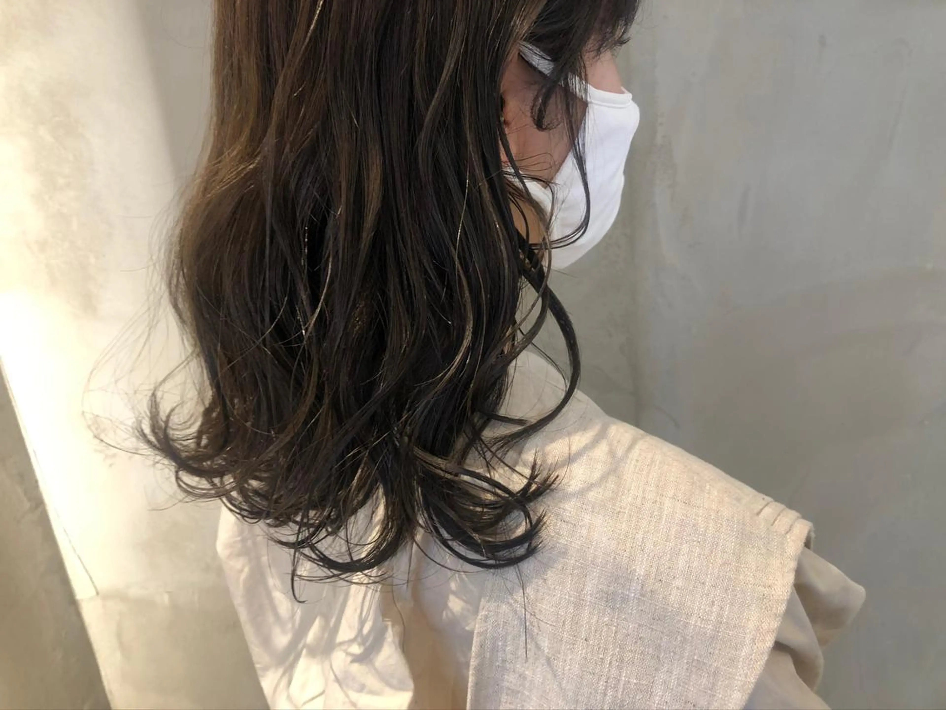 ミディアム カラー パーマ ヘアアレンジ グレージュ ヘアカラー トリートメント 顔周りcut・ご相談 ＝新宿しずく🇰🇷のヘアスタイル