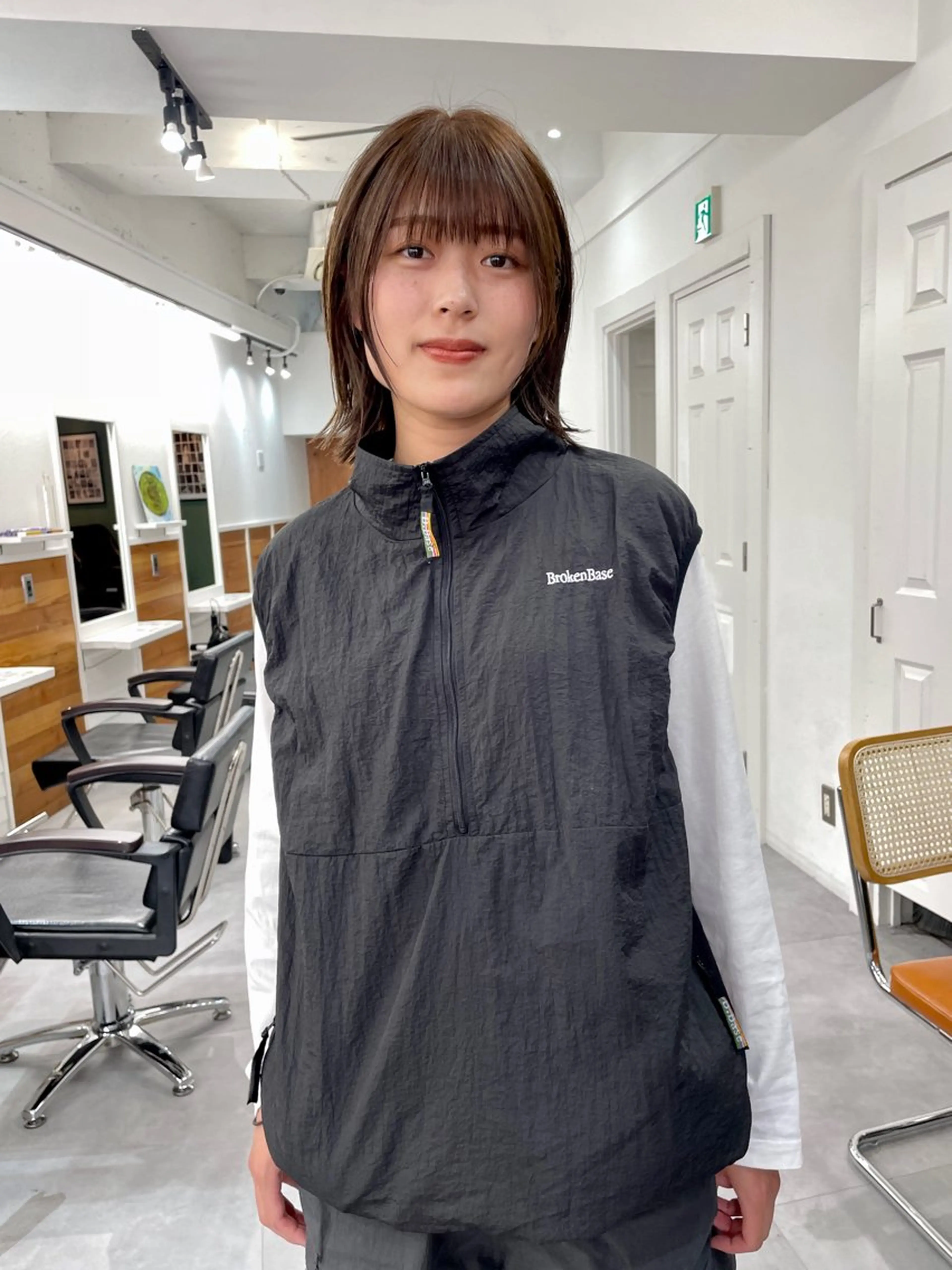 ミディアム カラー パーマ ミディアムパーマ レイヤー／似合わせ TAKUYAのヘアスタイル