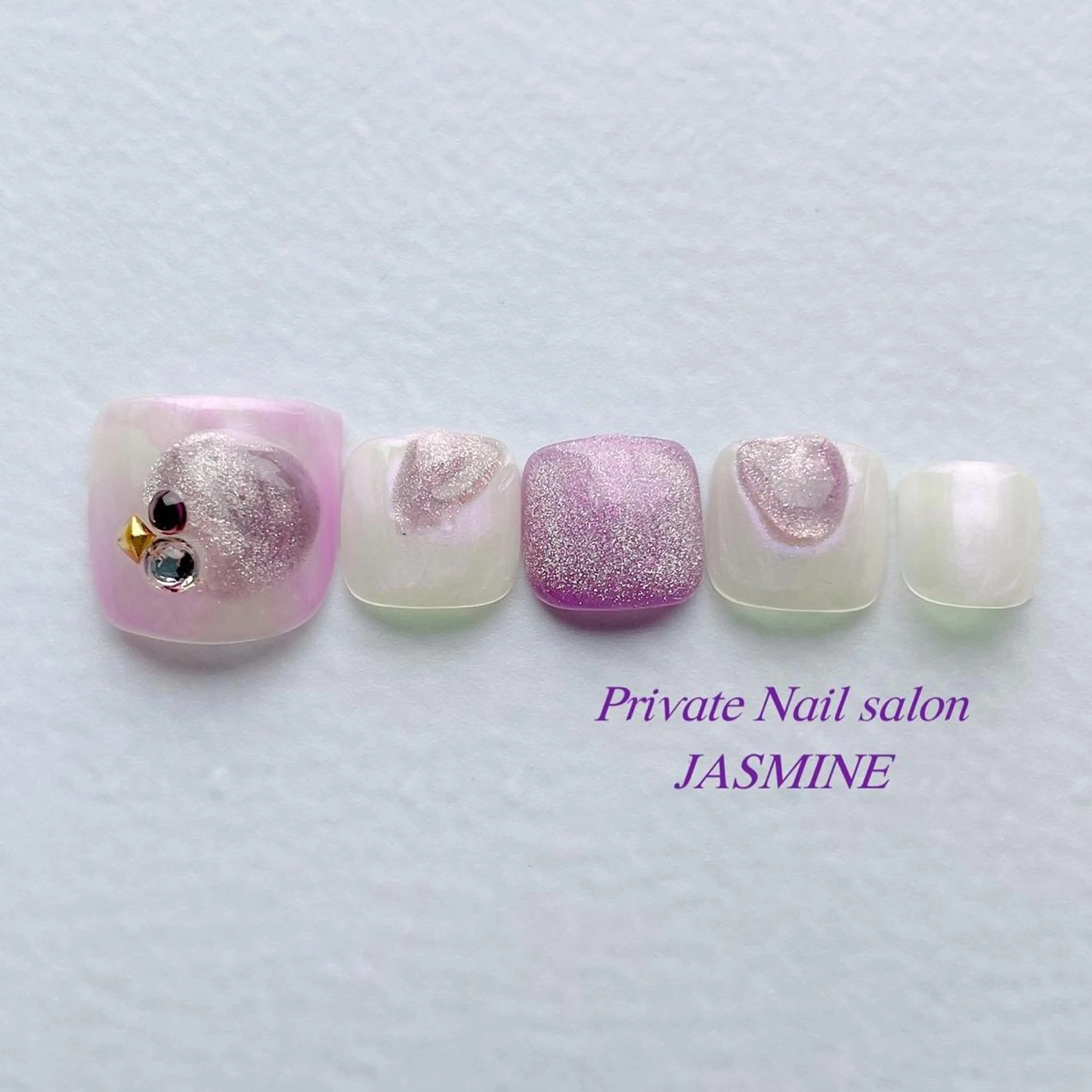 ネイル フットネイル マグネットネイル フットネイル Nail salon JASMINEのネイルデザイン