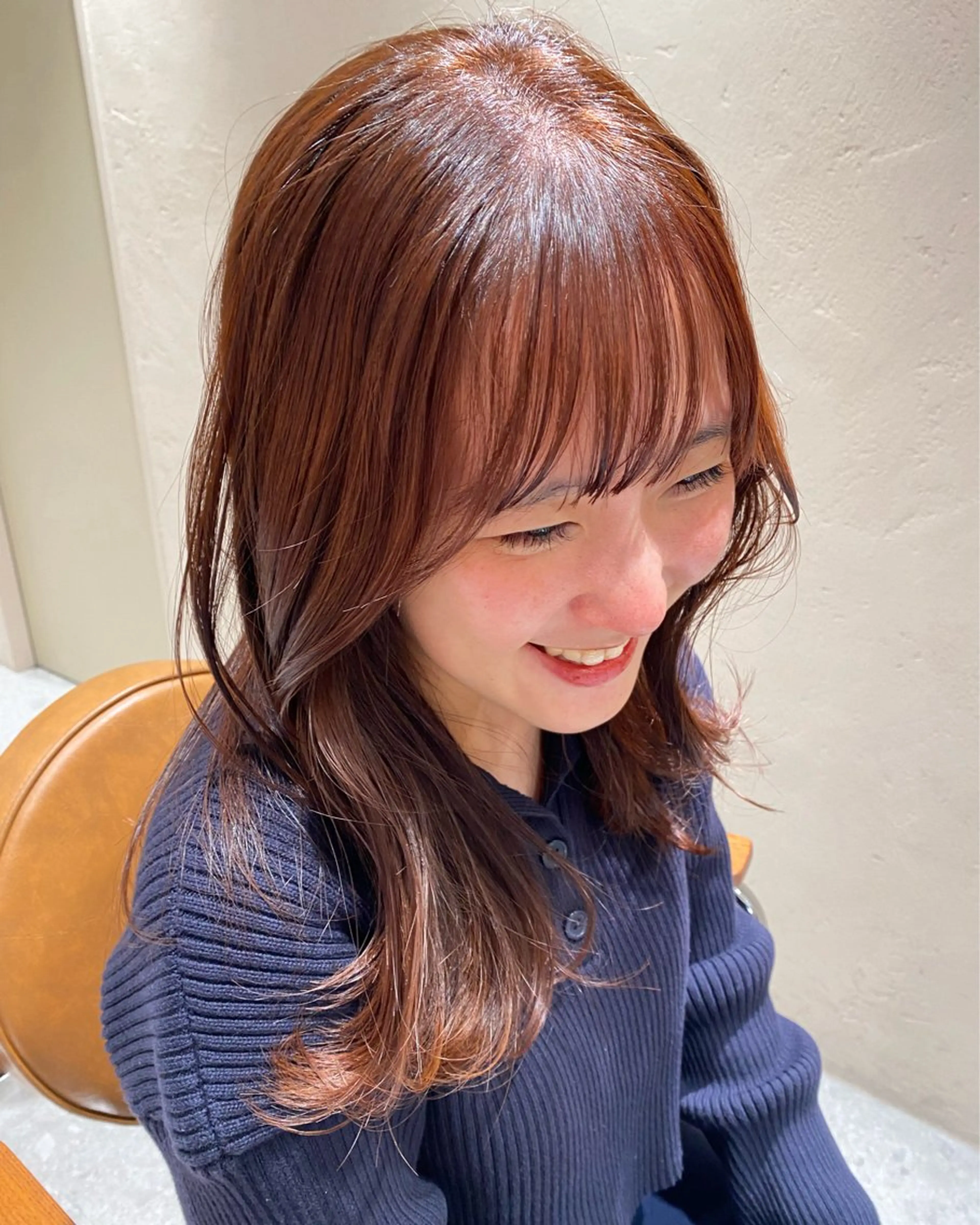 セミロング オレンジブラウン Marina /表参道のヘアスタイル