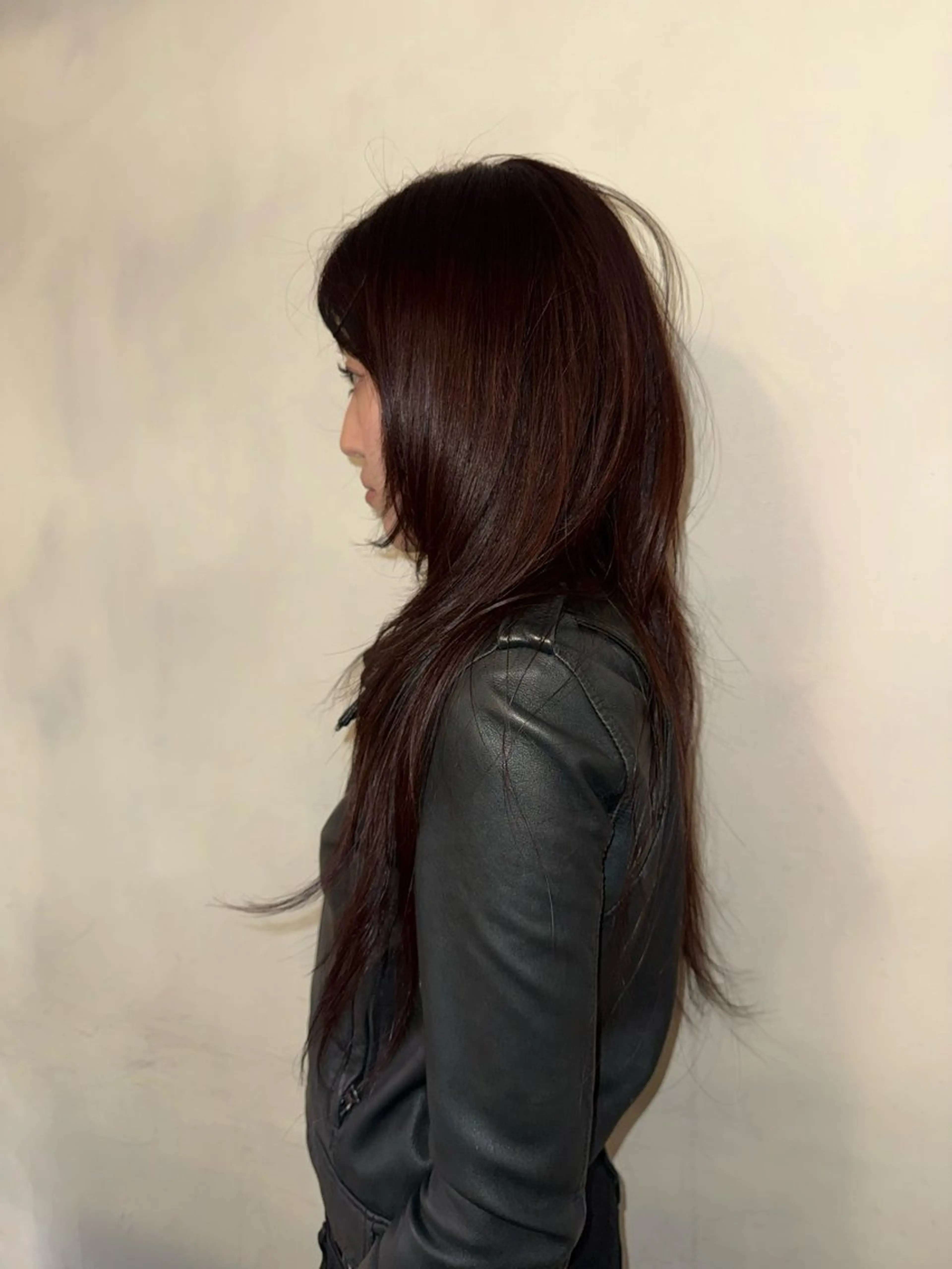 ロング カラー ハッシュカット 韓国レイヤー　 suzuのヘアスタイル