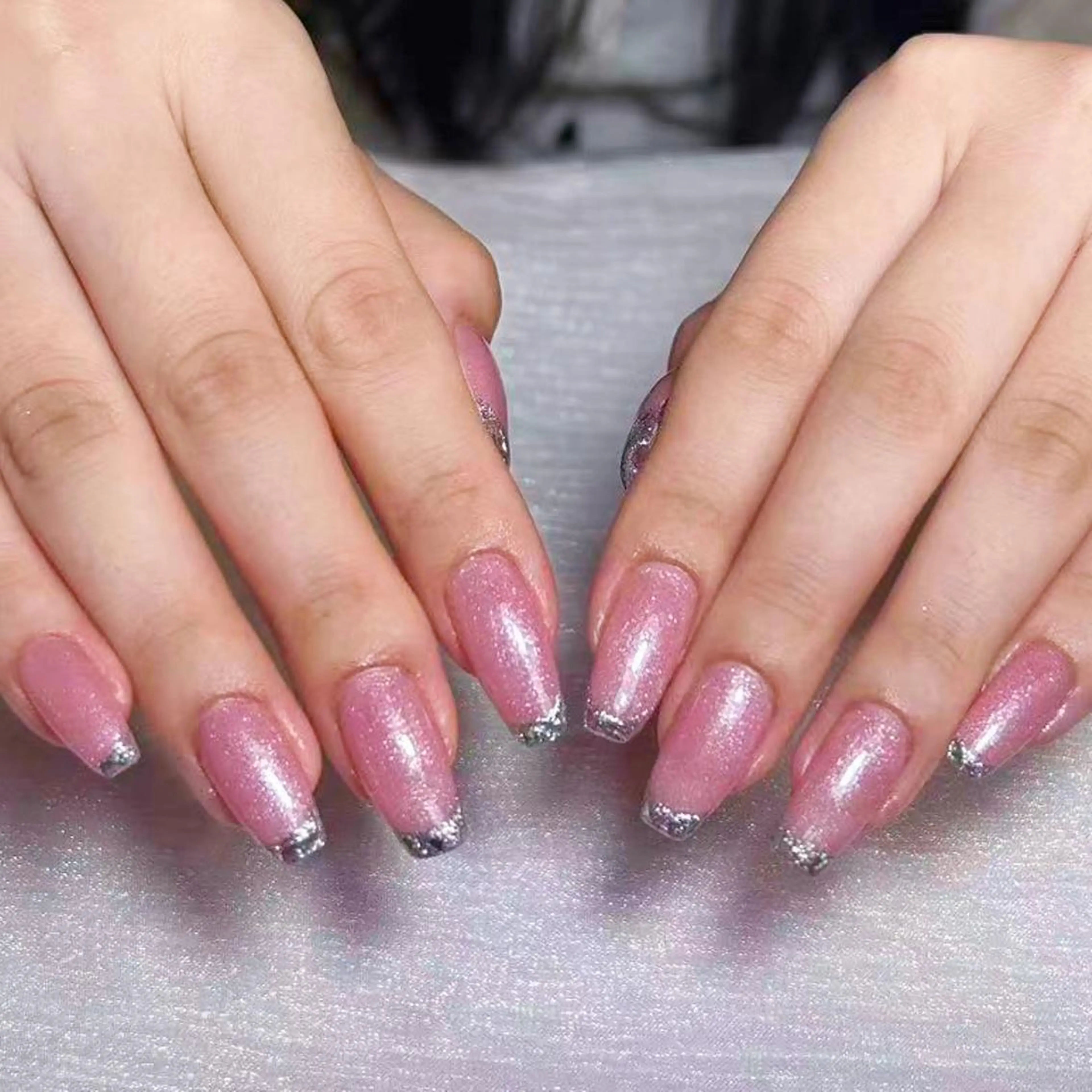 ネイル アートネイル オーロラネイル ガーリー キラキラネイル マグネットネイル ハンドネイル Diamond ✨のネイルデザイン