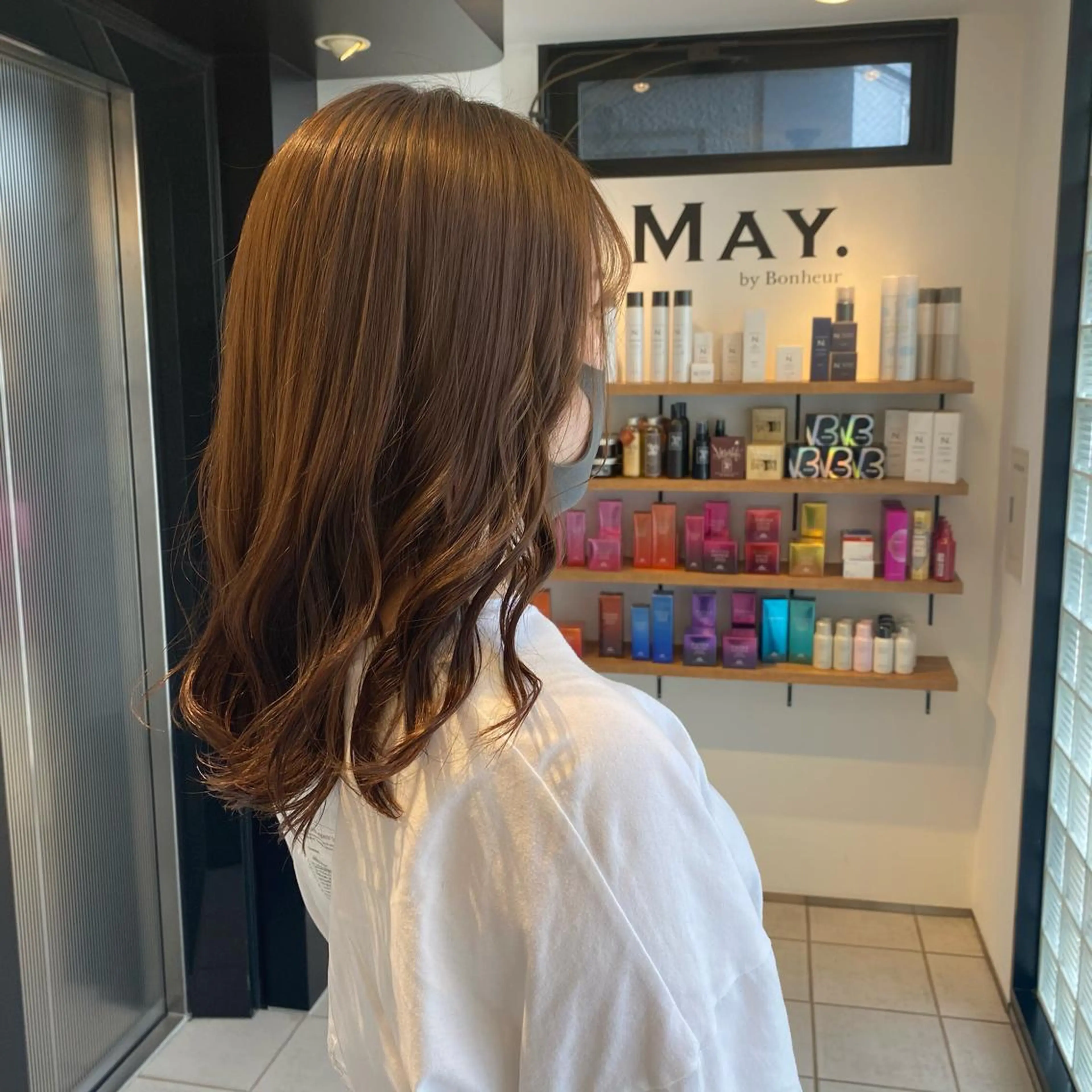 ロング カラー ノンダメージ⭐️ 透明感カラー中田七菜のヘアスタイル