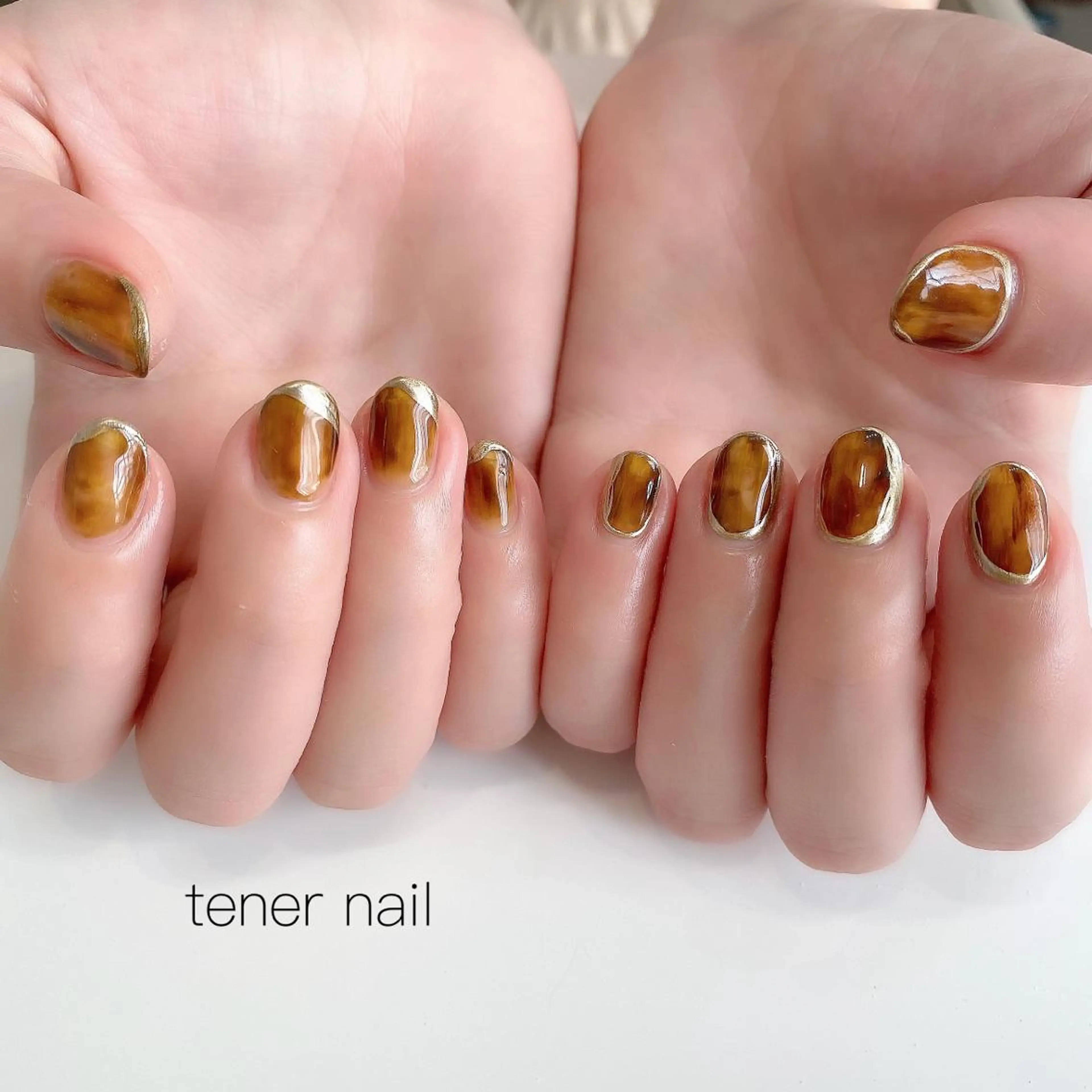 ネイル べっ甲ネイル ニュアンスネイル tener  nail  テネルネイル所属・テネルネイル tener nailのネイルデザイン