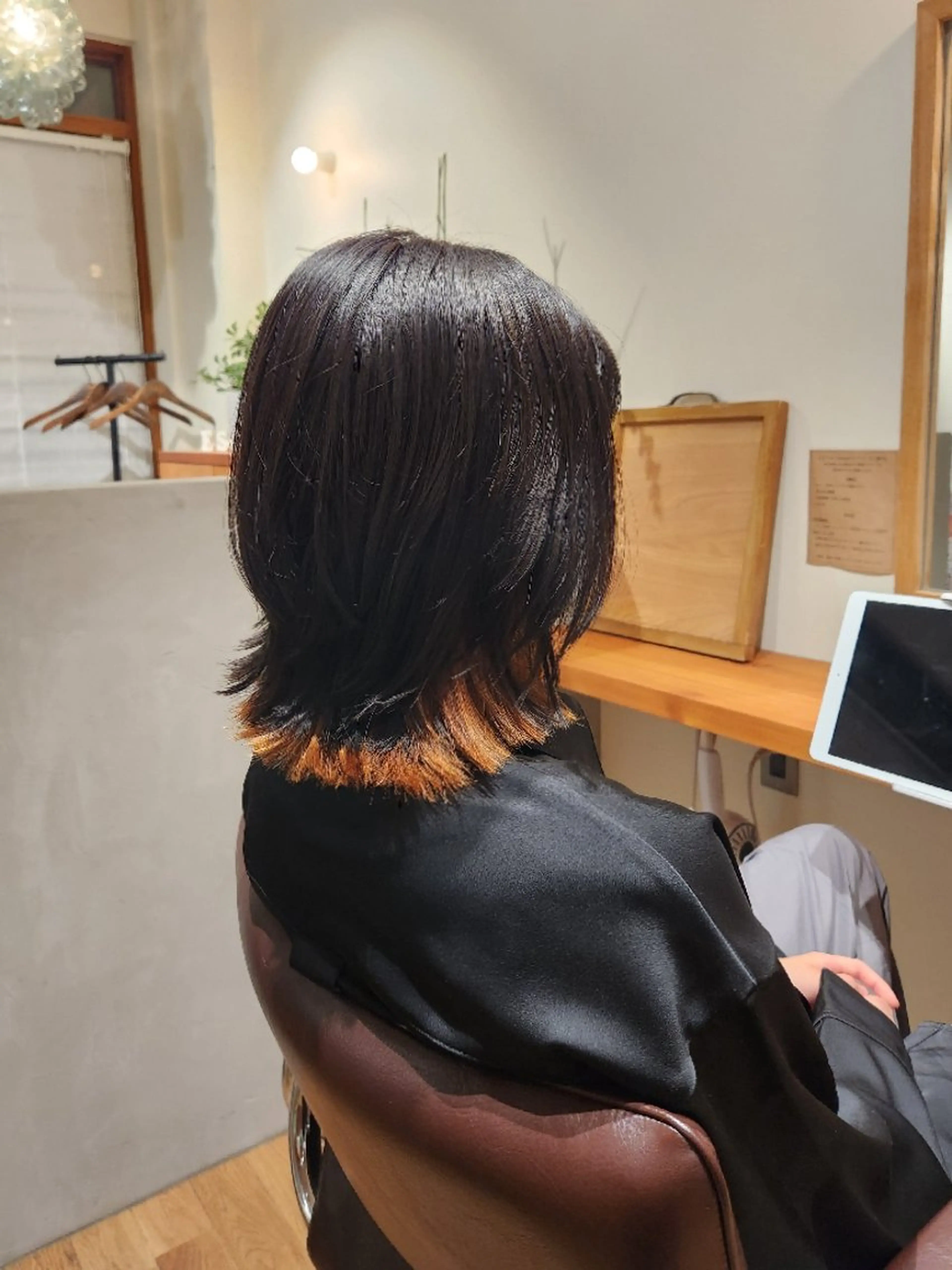 ミディアム くびれヘア ウルフカット カット Hazumi Ayanoのヘアスタイル