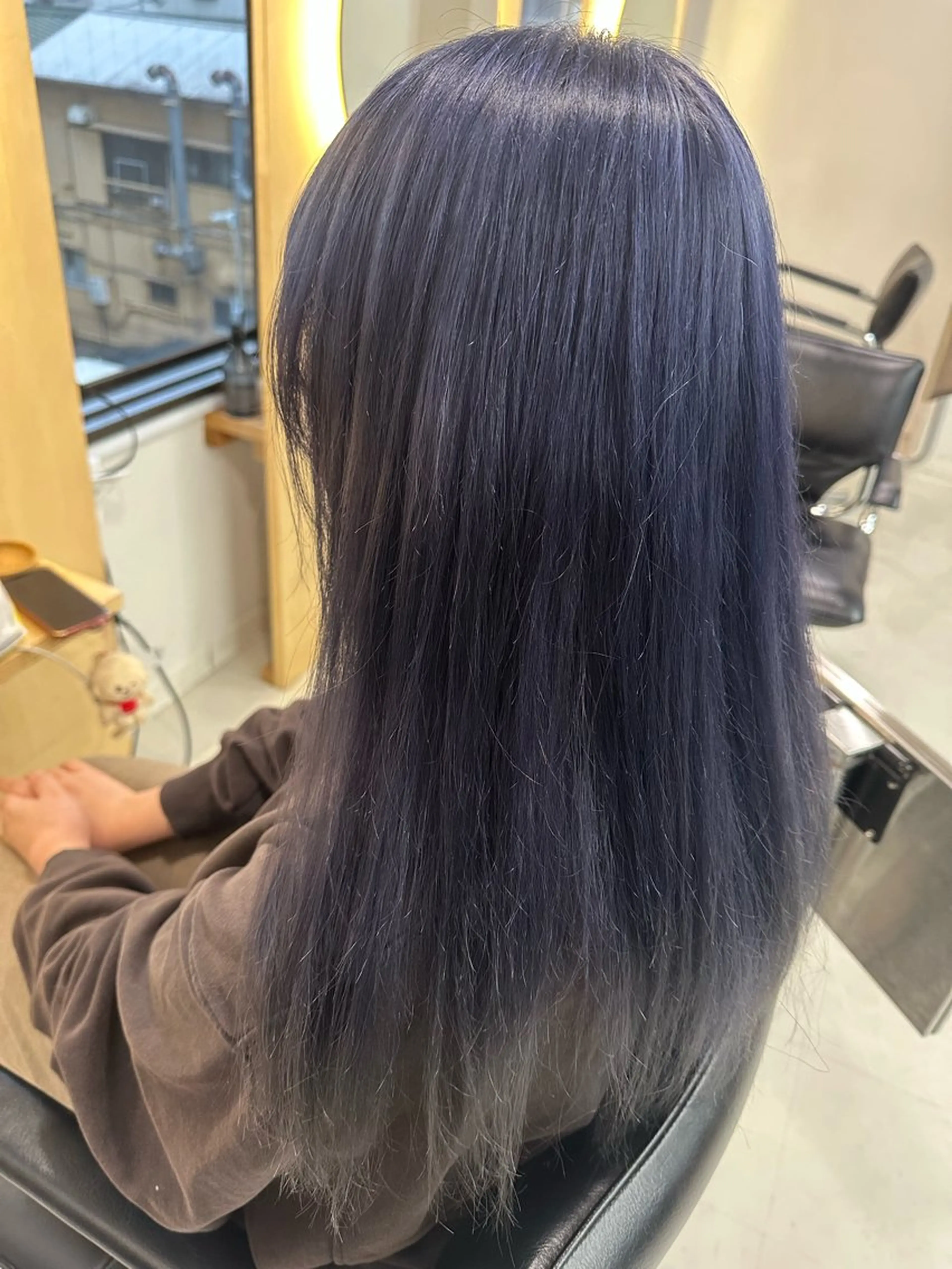 セミロング カラー ブルーカラー elk MARI✩.*˚のヘアスタイル