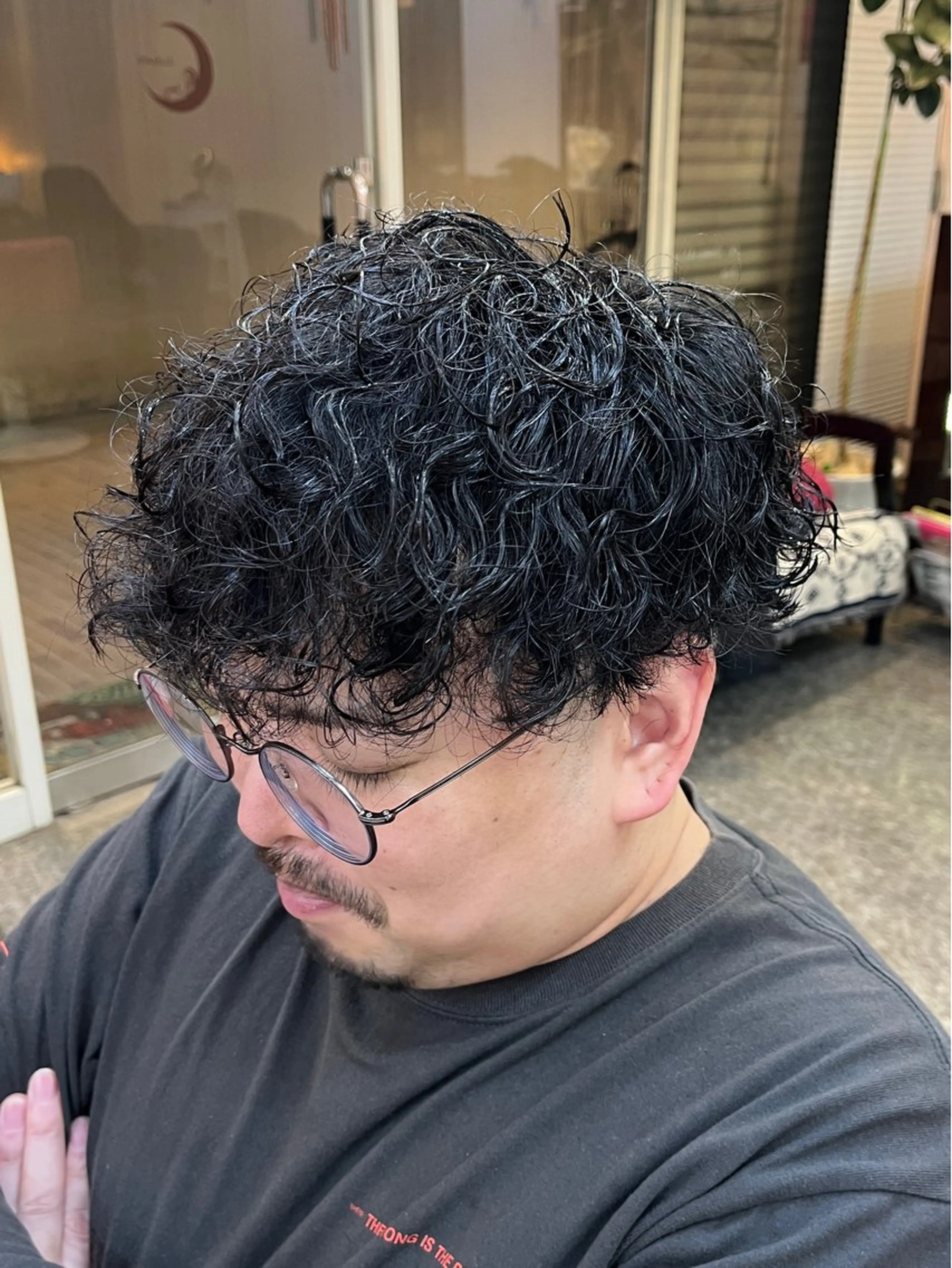 ミディアム パーマ CuMARi所属・予約の96.4%パ ーマ🌈福本　裕也のヘアスタイル