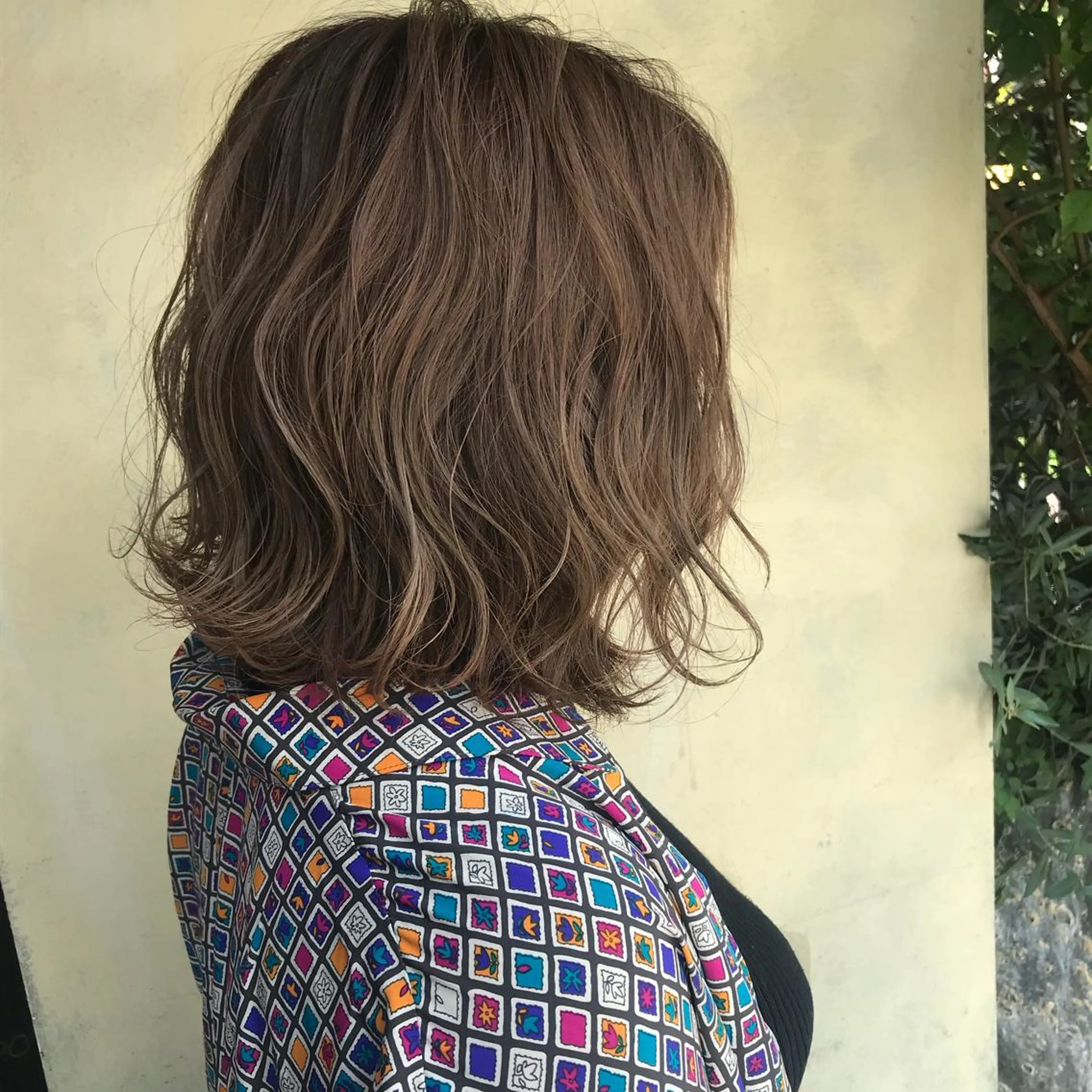 ミディアム カラー 透明感カラー AMI ウルフパーマ/メンズのヘアスタイル