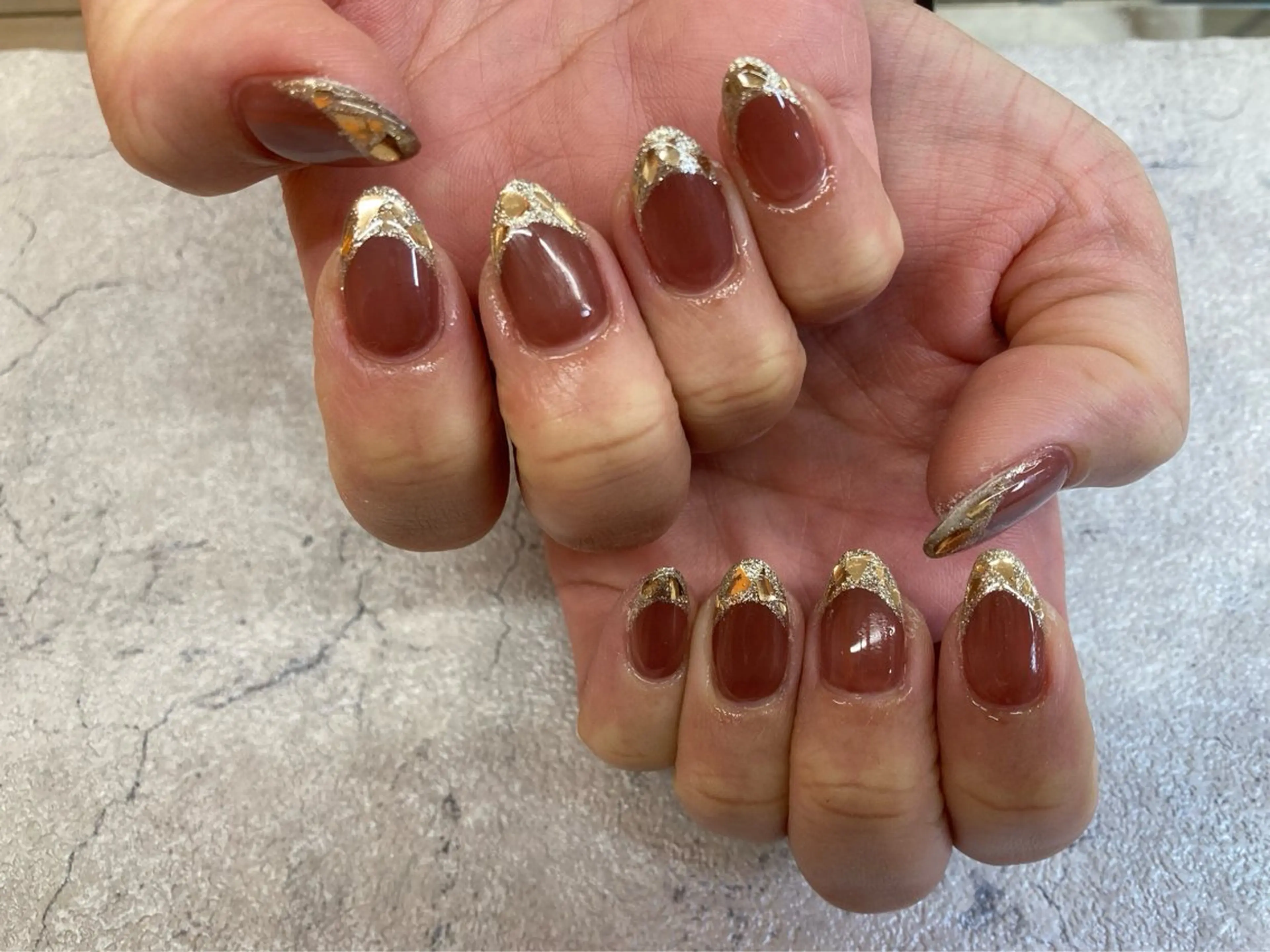 ネイル フレンチネイル ガラスフレンチ Maple所属・Maple saronのネイルデザイン