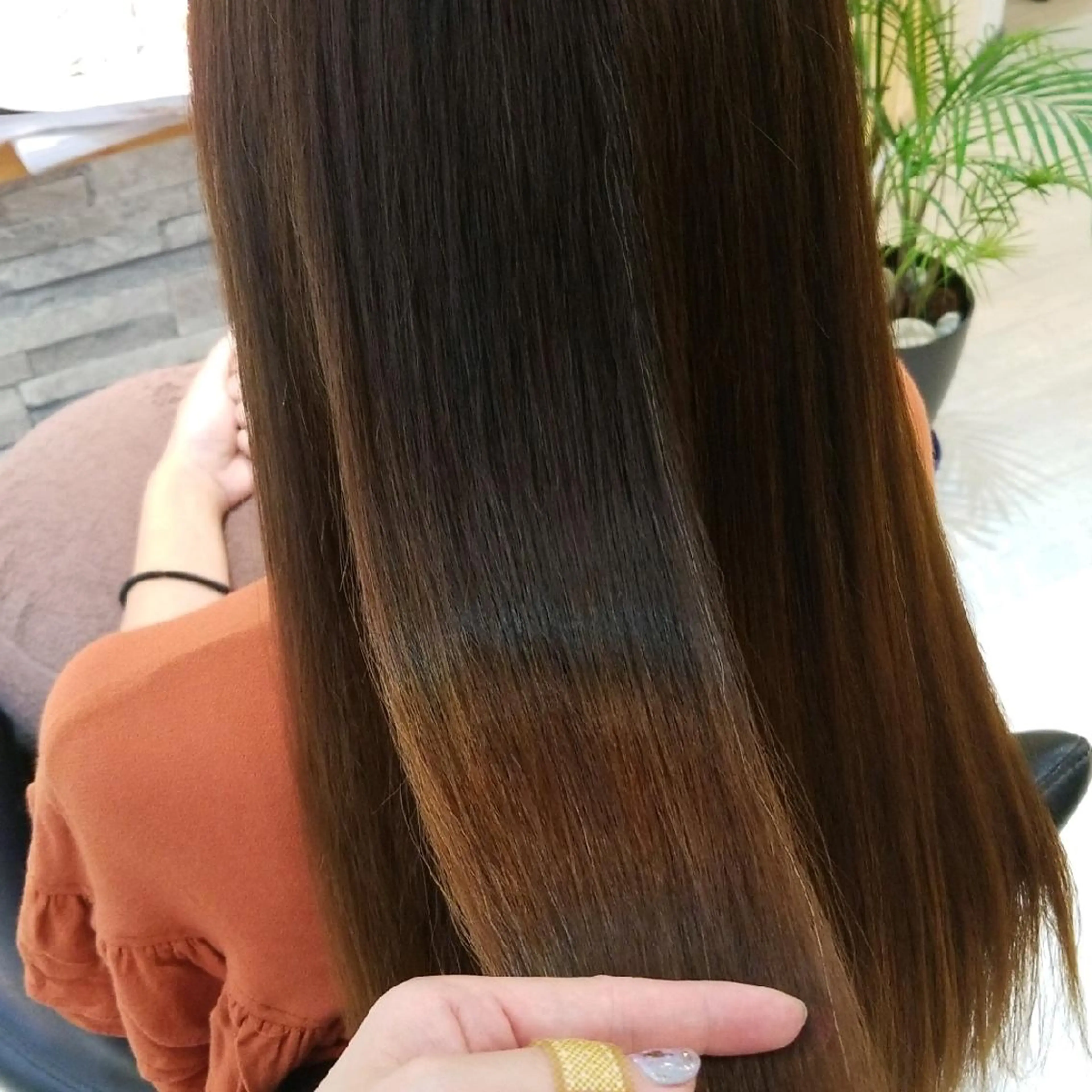 ロング 縮毛矯正 カット 縮毛矯正 トリートメント すずき えりのヘアスタイル