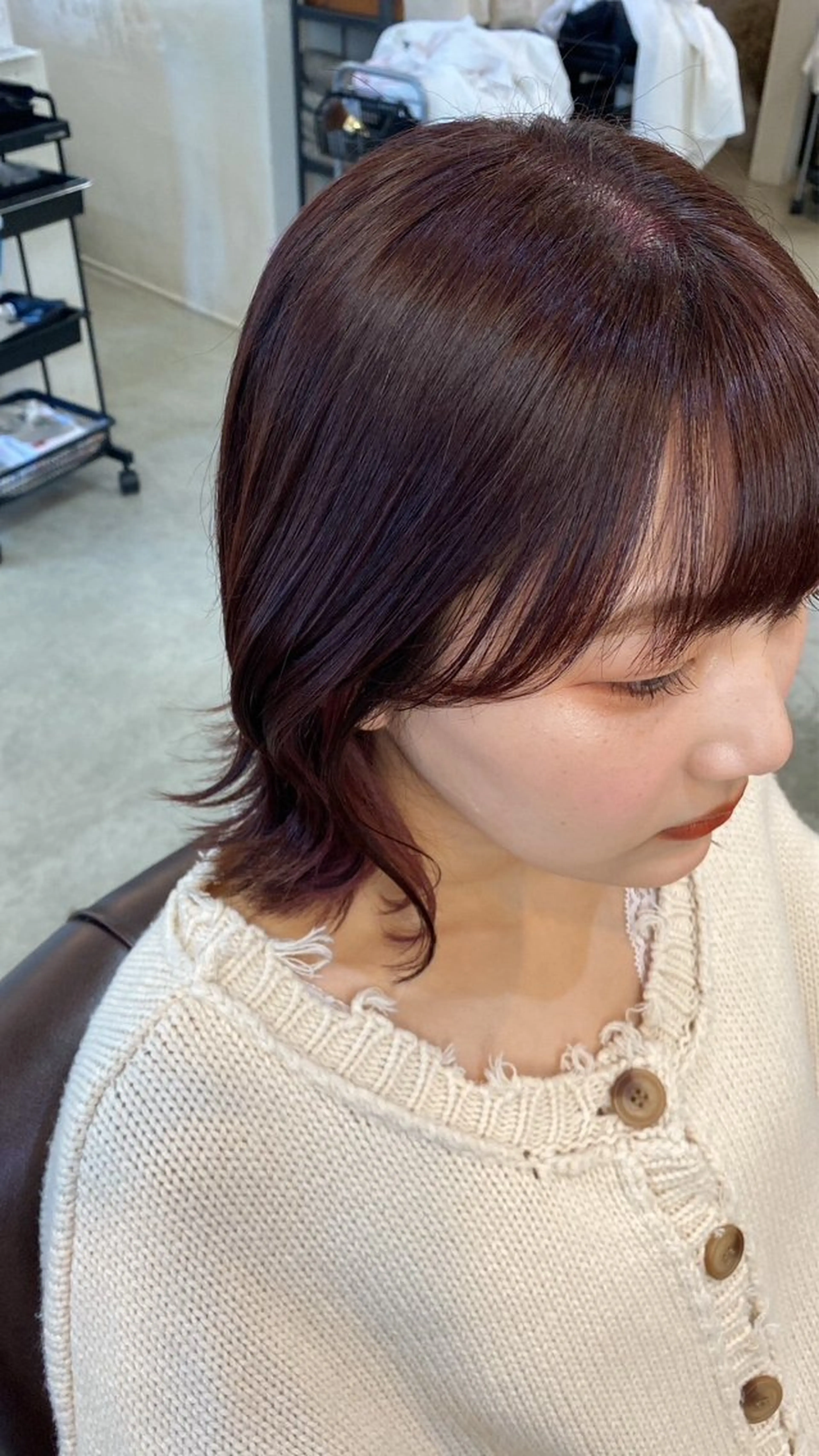 ミディアム カラー カット ヘアカラー トリートメント Runa/ モデル募集中💖のヘアスタイル