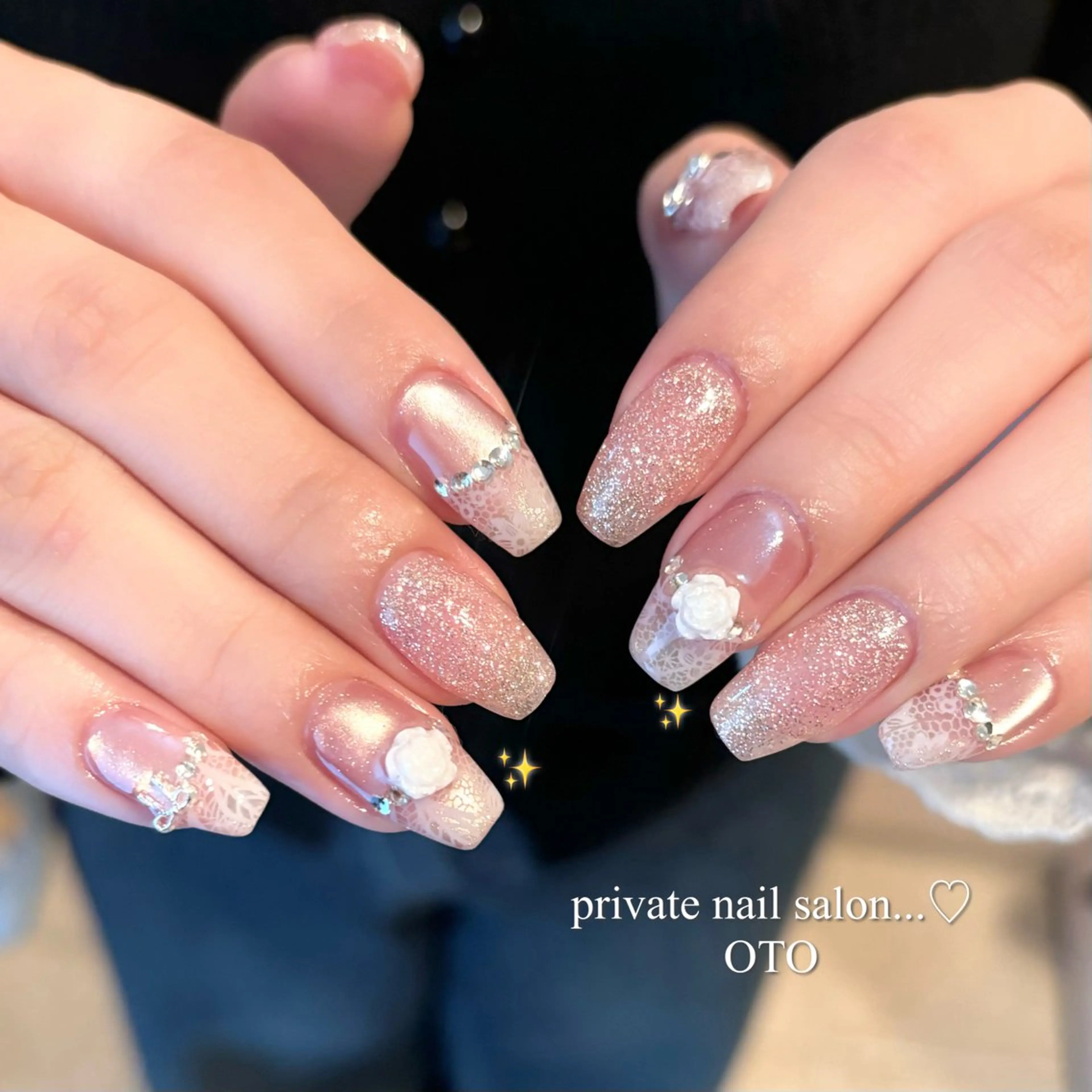 ネイル レース ハンドネイル ayaca ♡のネイルデザイン