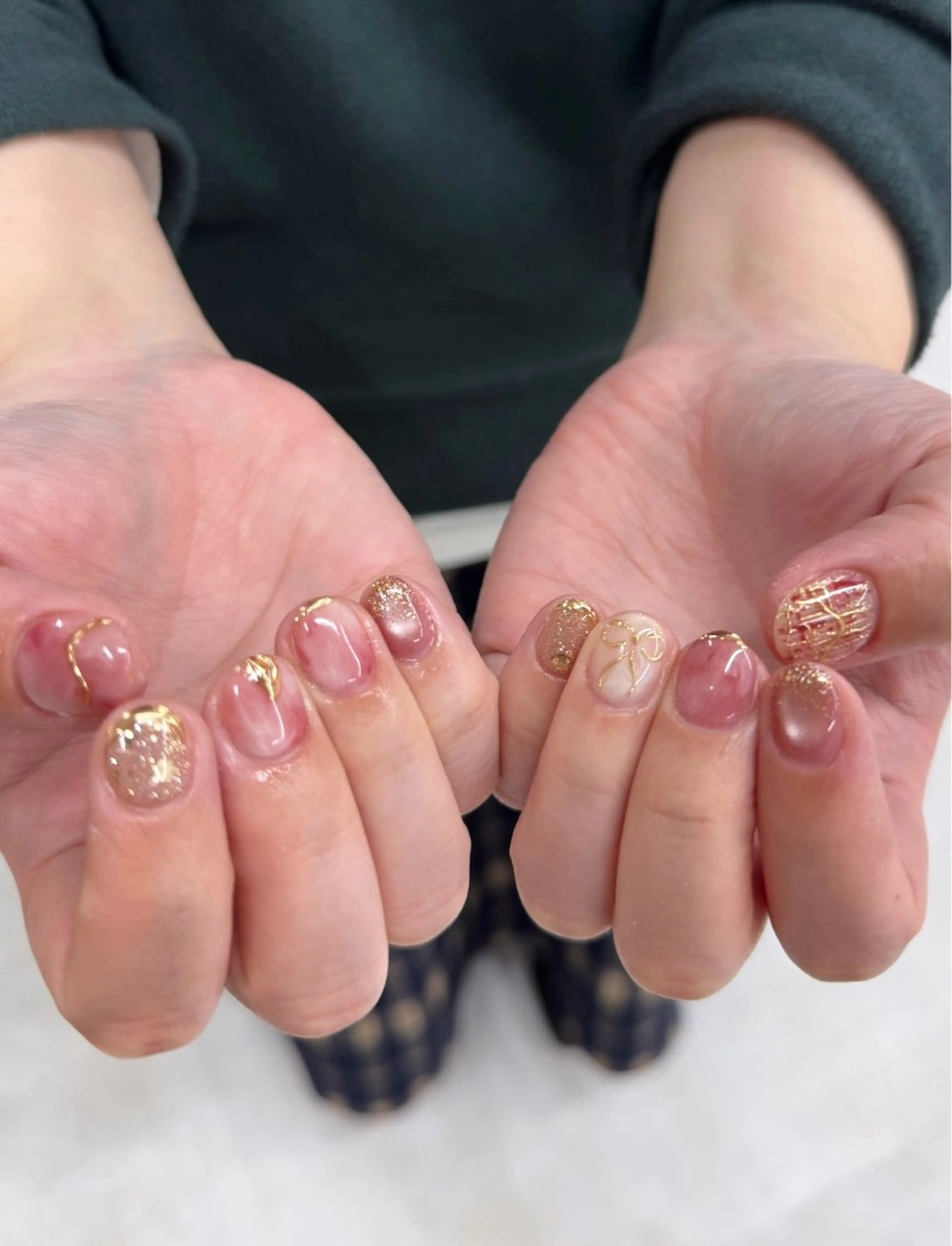 ネイル ニュアンスネイル ピンク ハンドネイル Ihoji Hotaruのネイルデザイン