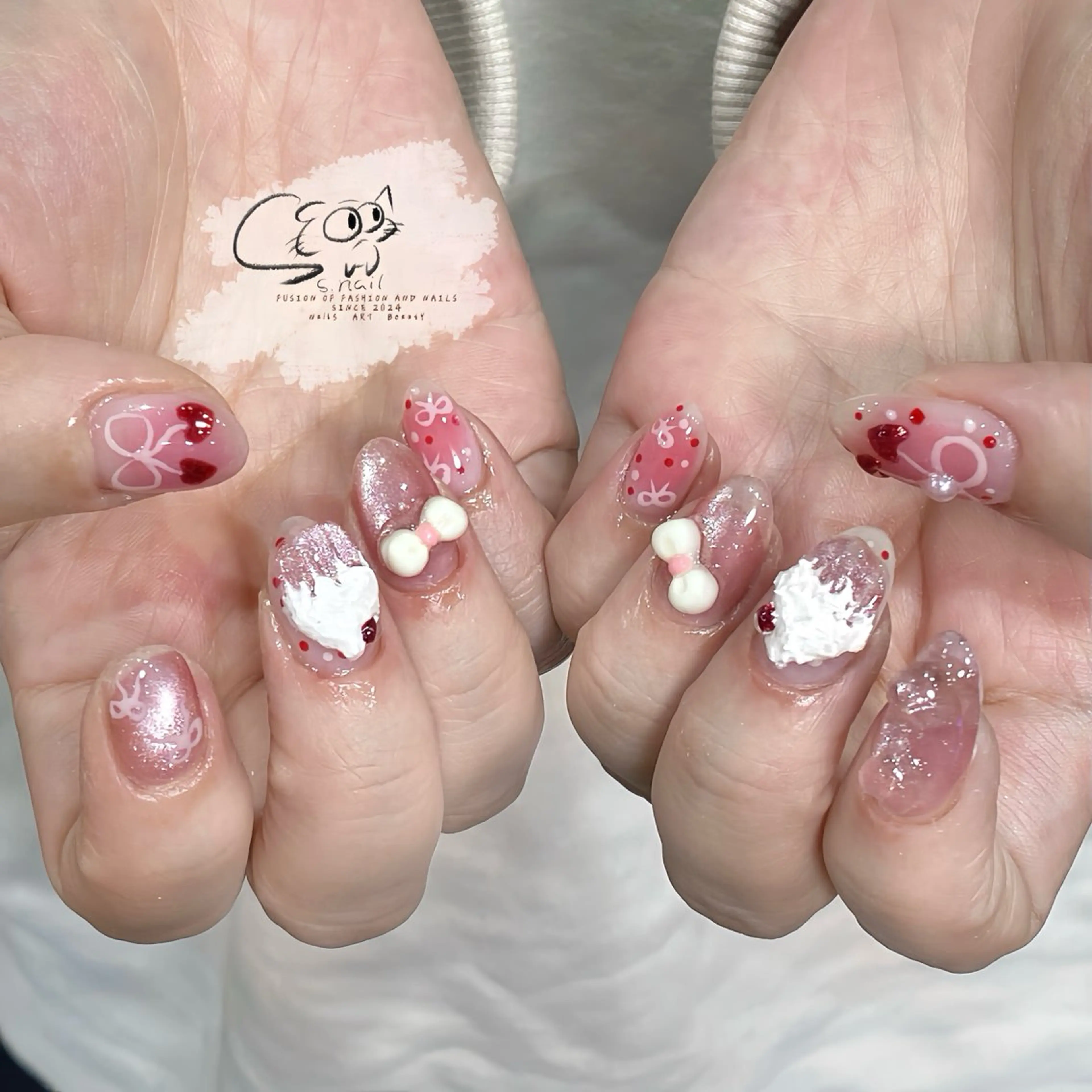 ネイル チークネイル フレンチネイル グラデーション マグネットネイル ワンカラーネイル ハンドネイル S.nail所属・S.nail _のネイルデザイン