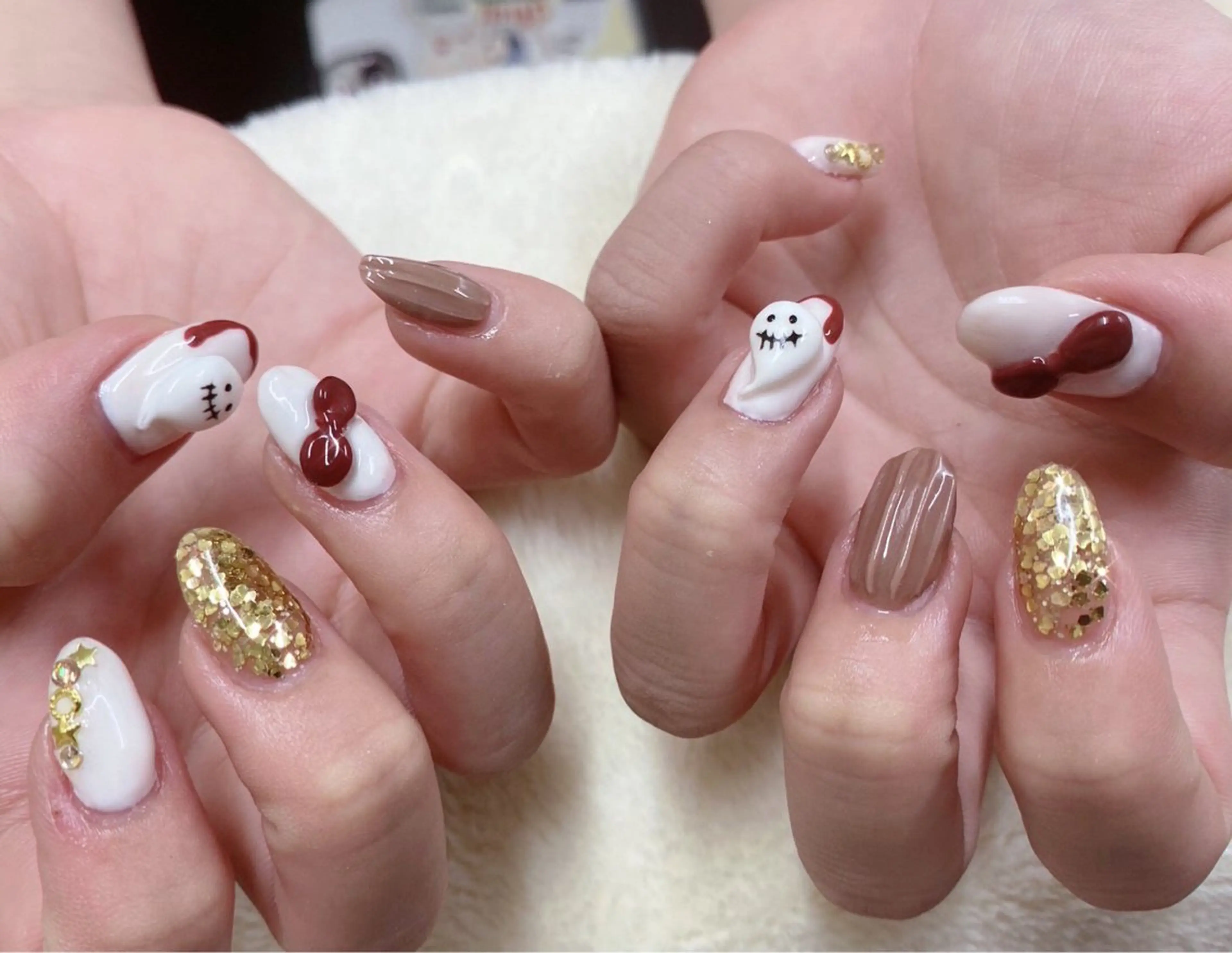 ネイル アートネイル フットネイル ゴールド ハロウィン マグネットネイル ハンドネイル ハンドケア 大門浜松町 ネイルのネイルデザイン