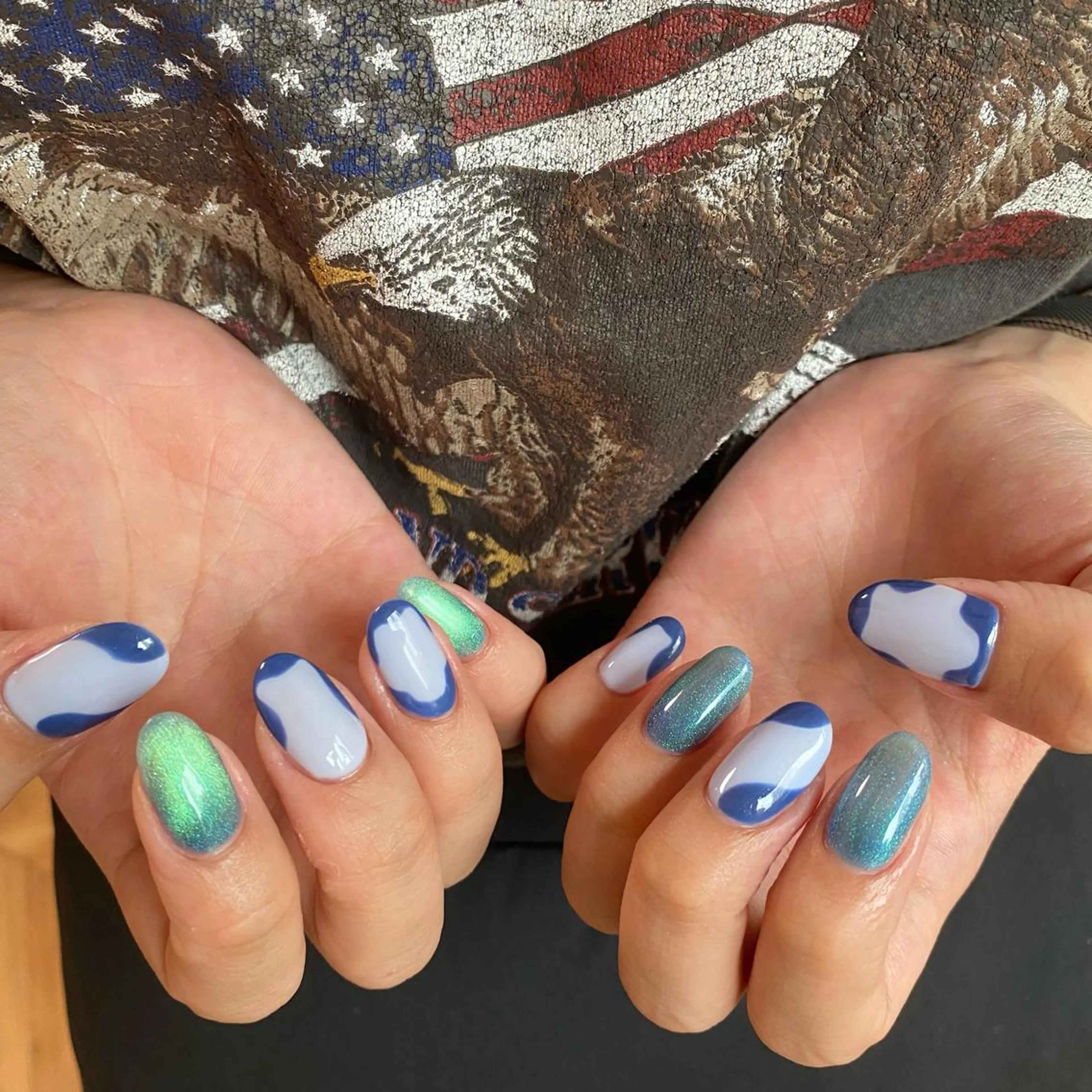 ネイル ハンドネイル Amber21.所属・Nagahama Akariのネイルデザイン