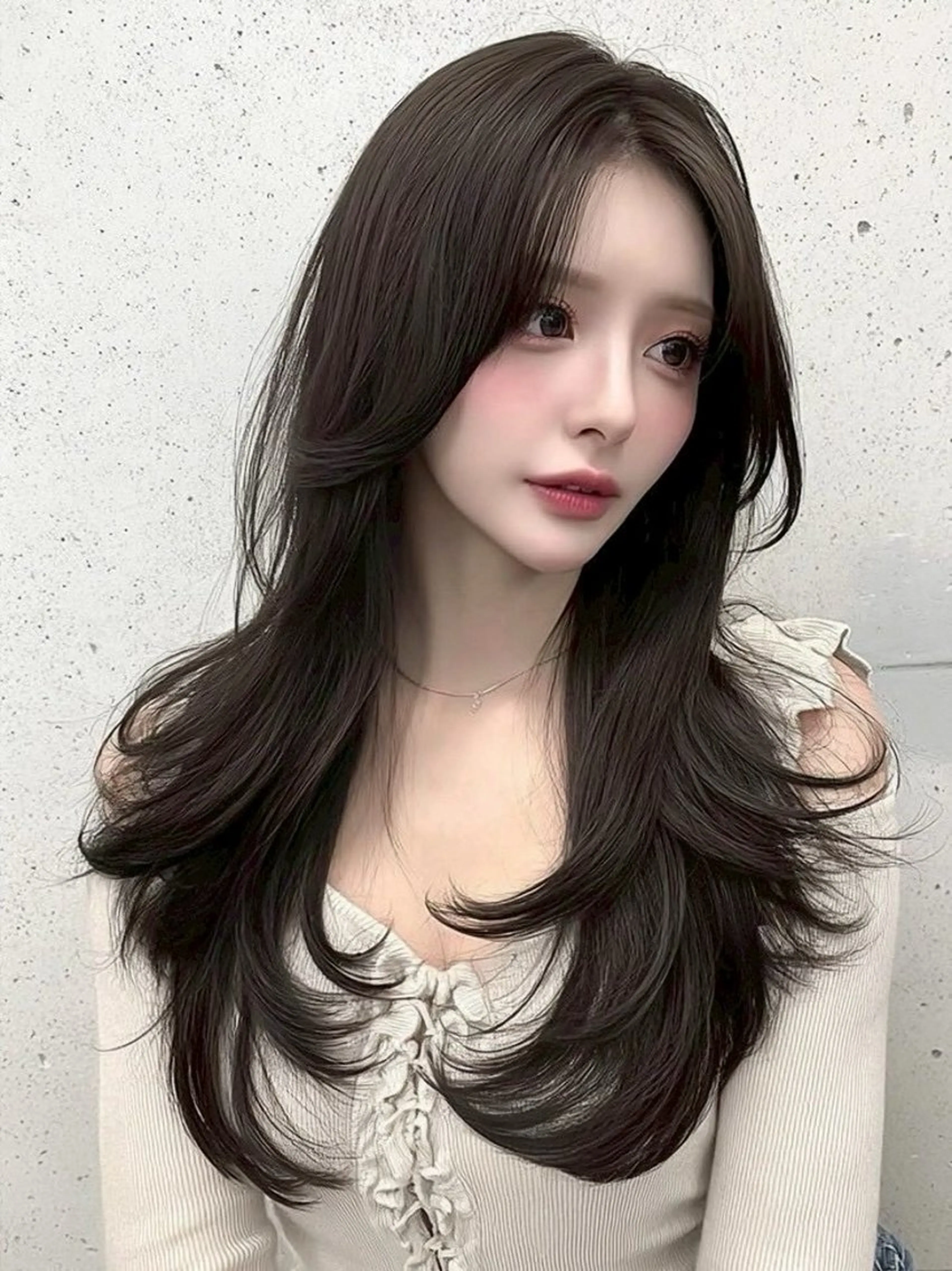 ロング カラー 透明感カラー 髪質改善 縮毛矯正 カット ヘアカラー りきと🦋河原町 縮毛矯正/艶カラーのヘアスタイル