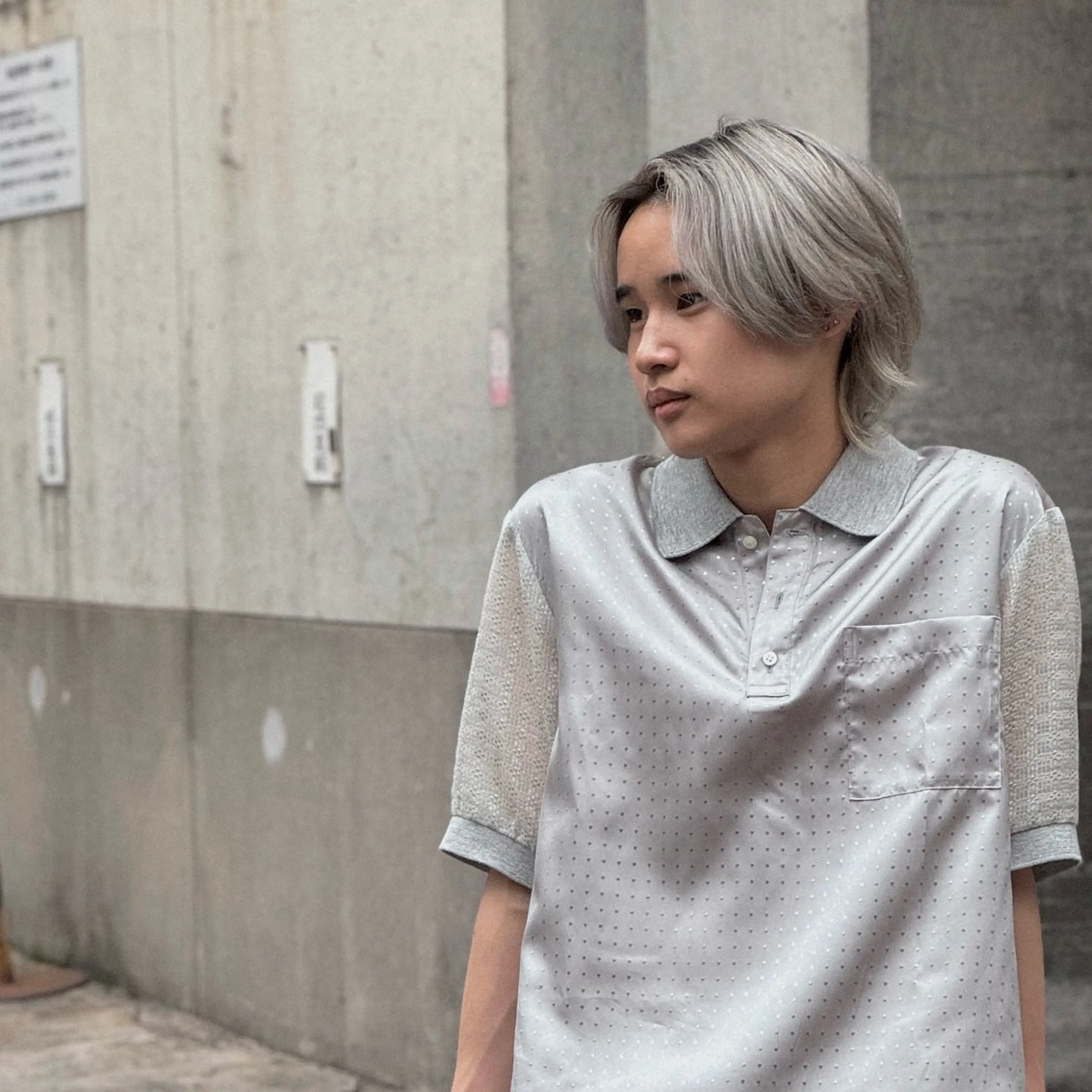 ミディアム ボブ カット メンズミディアム☁️ ✨ナチュラル/下村迅のヘアスタイル