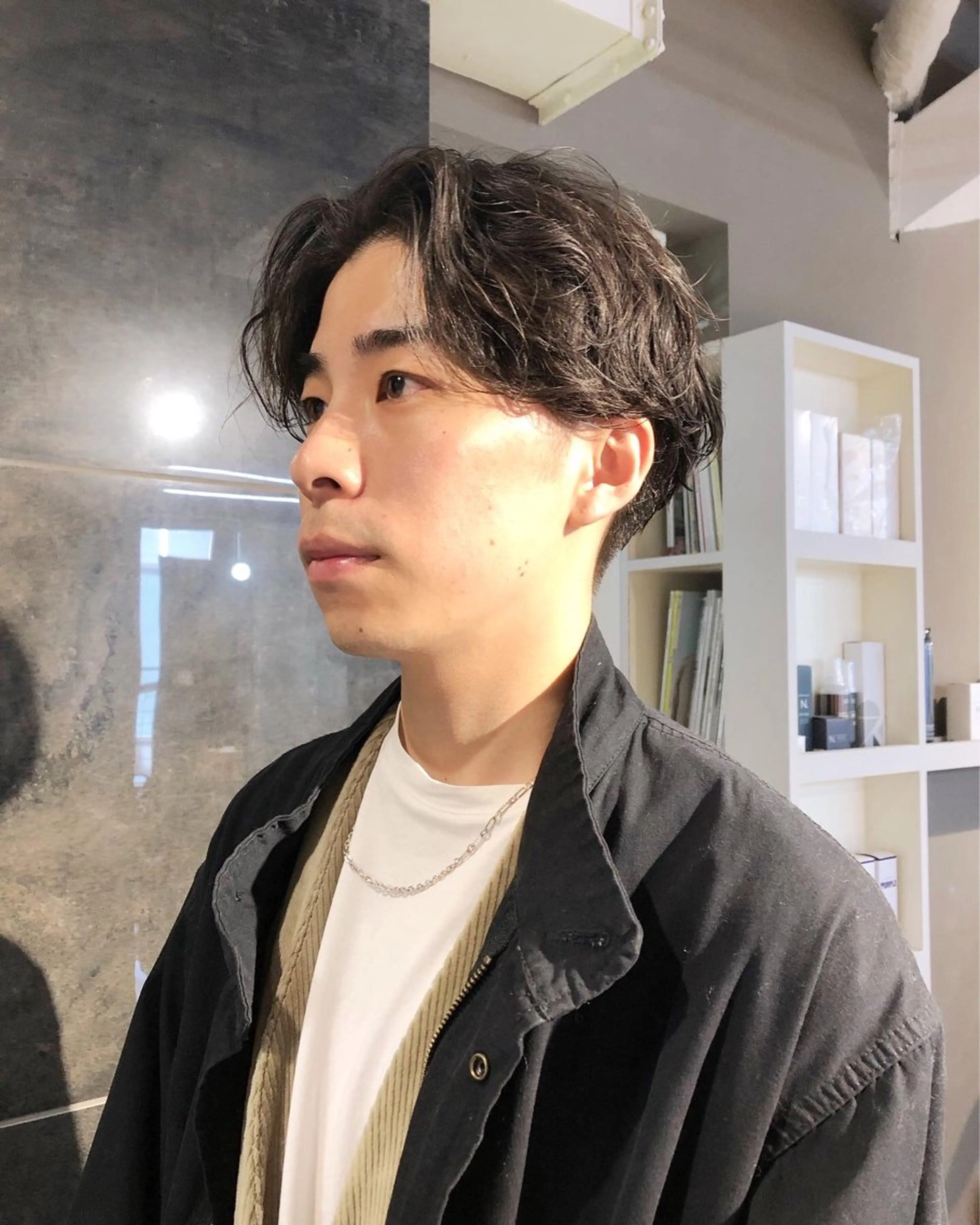 パーマ ヘアアレンジ メンズ カット パーマ トリートメント ヘアセット ainico+所属・メンズ特化✂️栗原 侑也のヘアスタイル