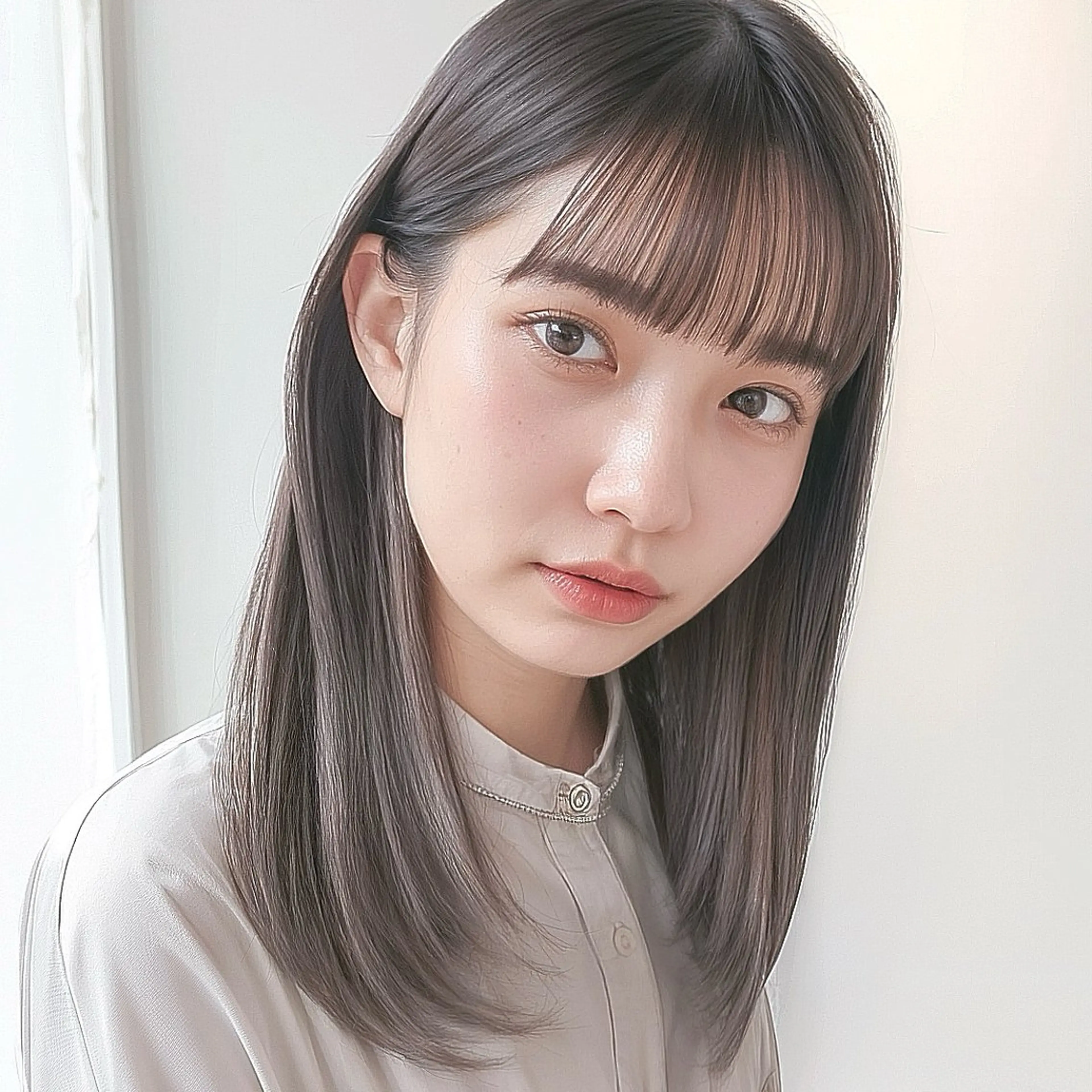 セミロング ヘアカラー トリートメント リベイル けんたのヘアスタイル