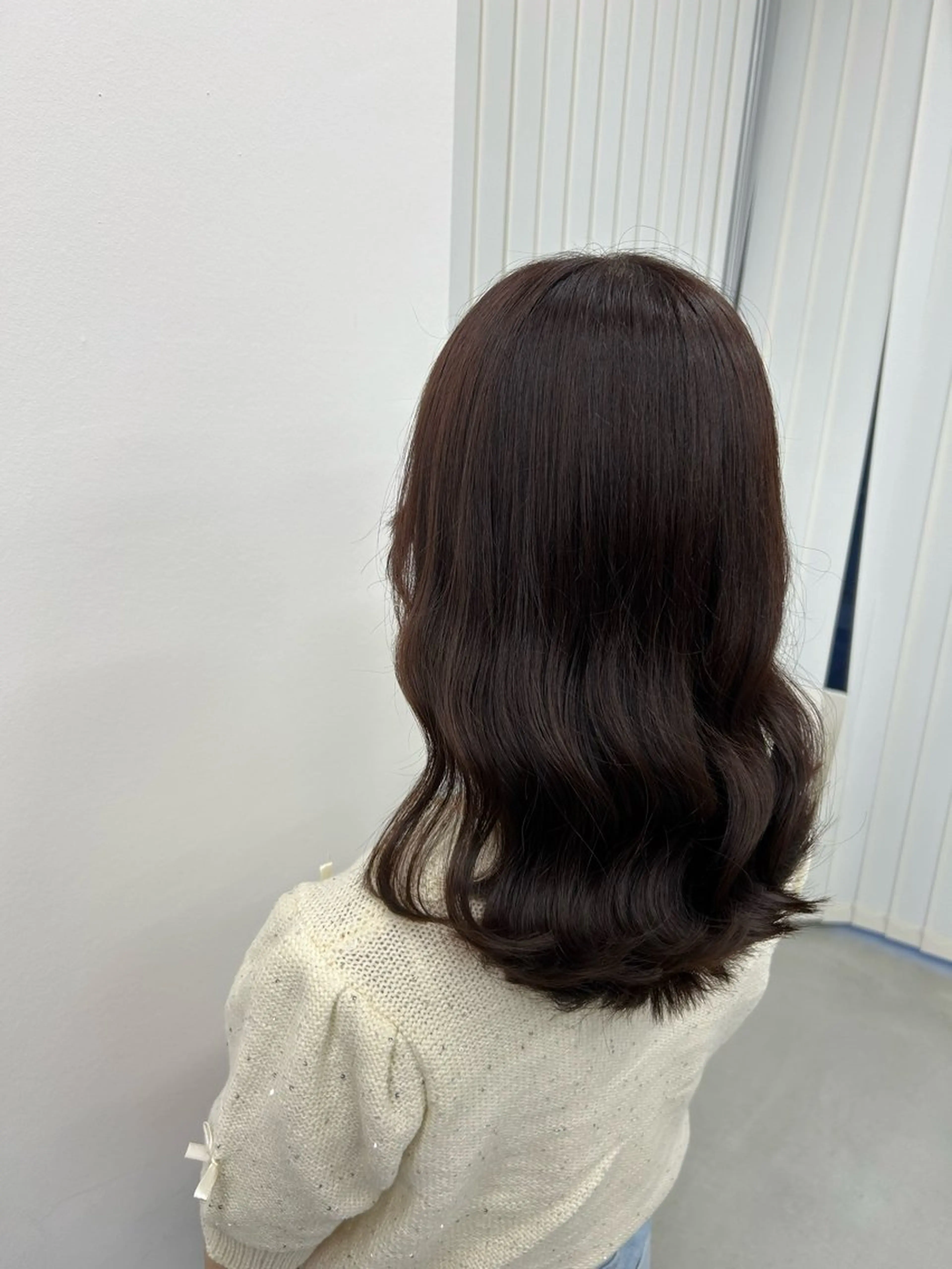 ミディアム カラー ピンクカラー 藤原 あかりのヘアスタイル