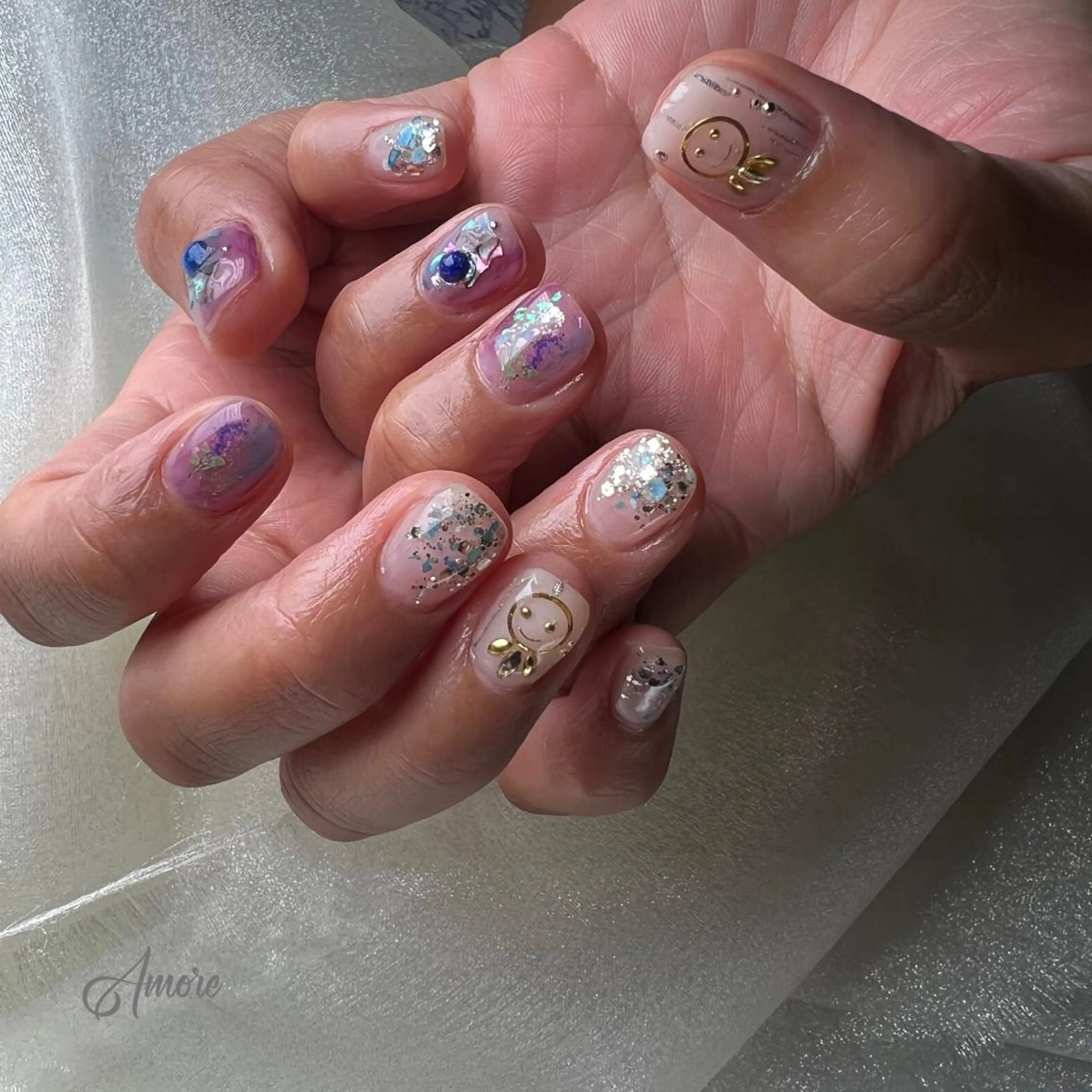ネイル ジェルネイル 氷ネイル・うるうるネイル マグネットネイル ミラーネイル ニュアンスネイル You kyehwaのネイルデザイン