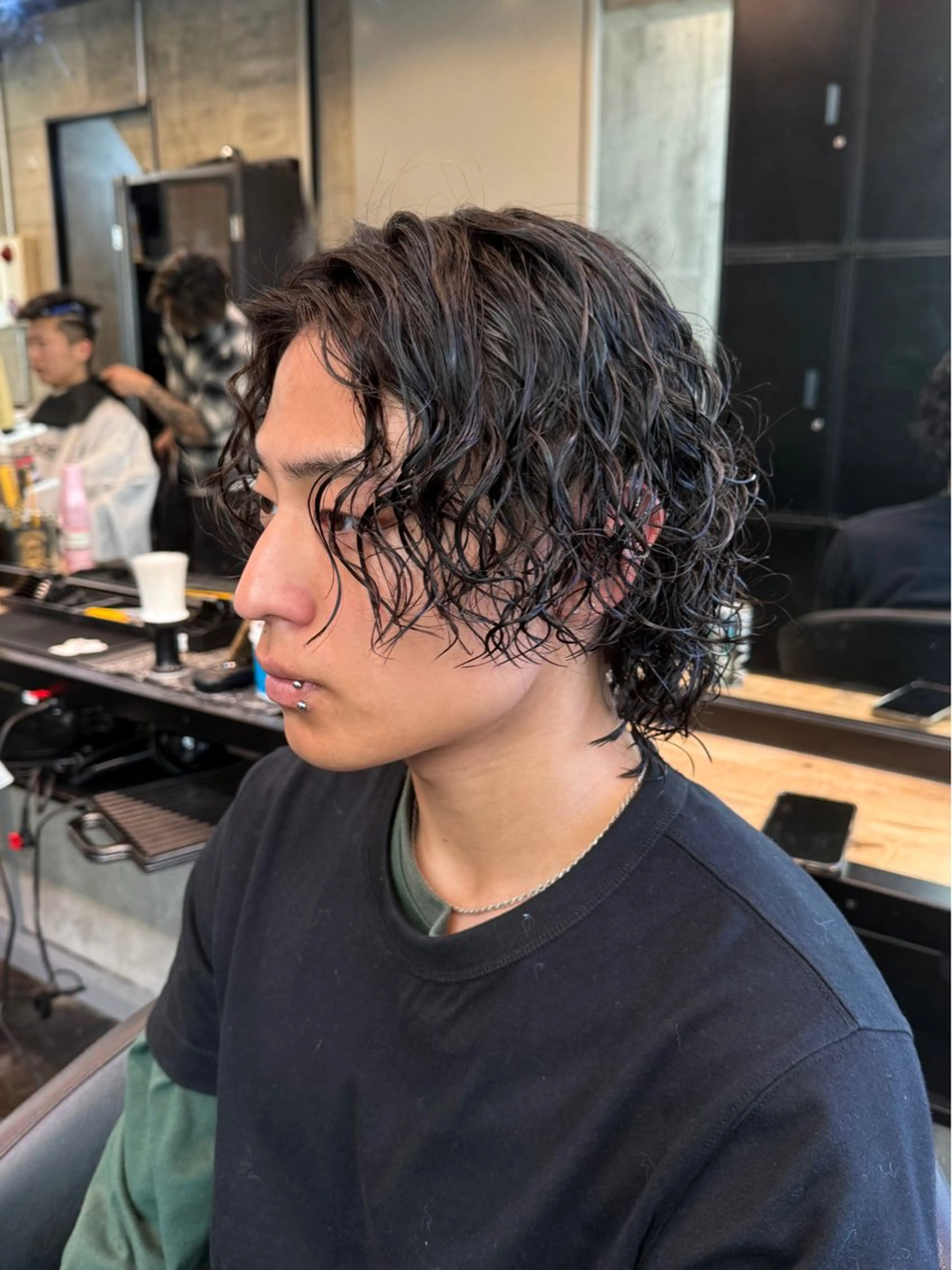 ミディアム パーマ メンズ カット パーマ トリートメント ツイスパ/メンズ パーマ/歩夢のヘアスタイル