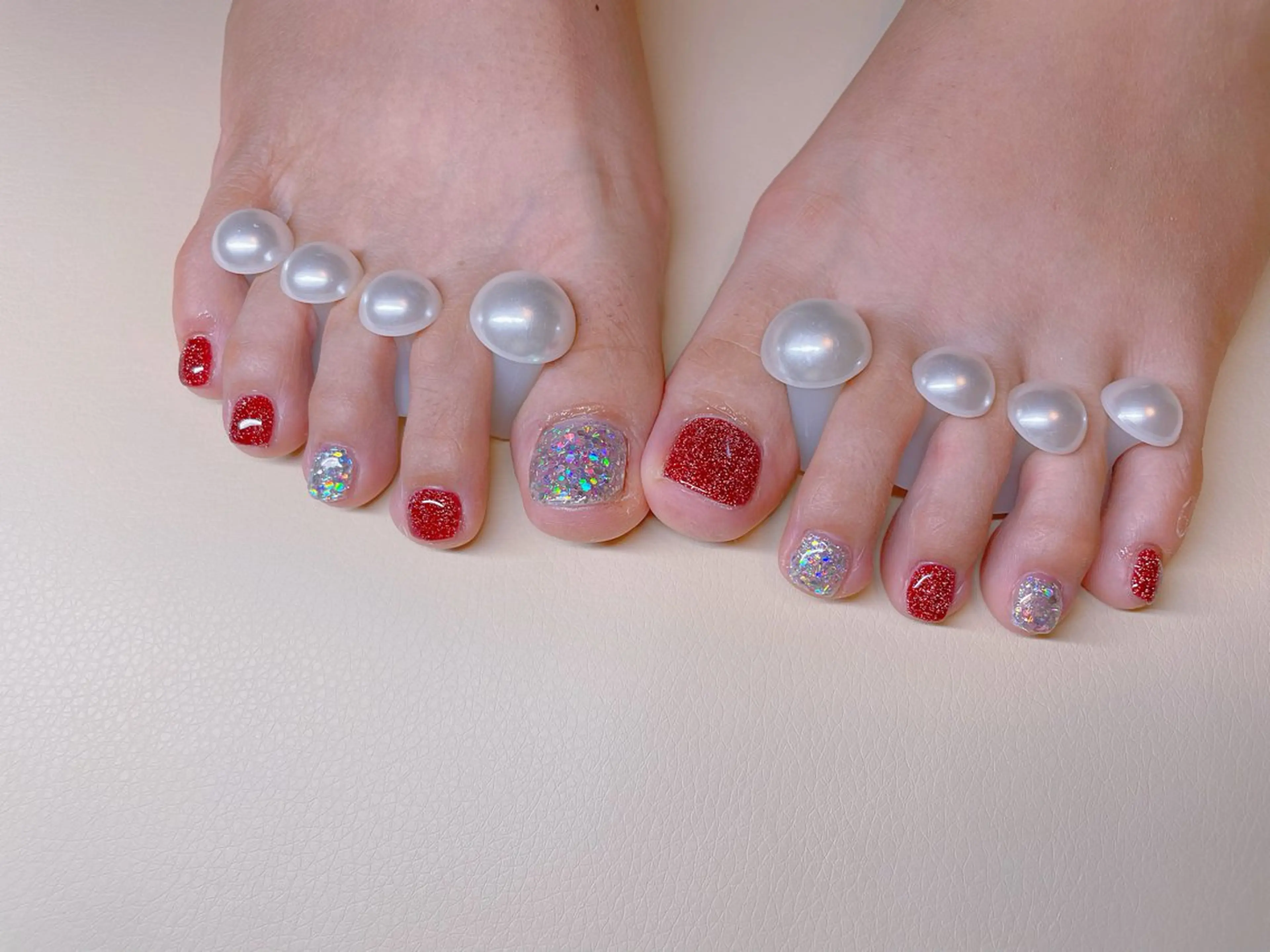 ネイル ホログラムネイル フットネイル エン Nail salonのネイルデザイン